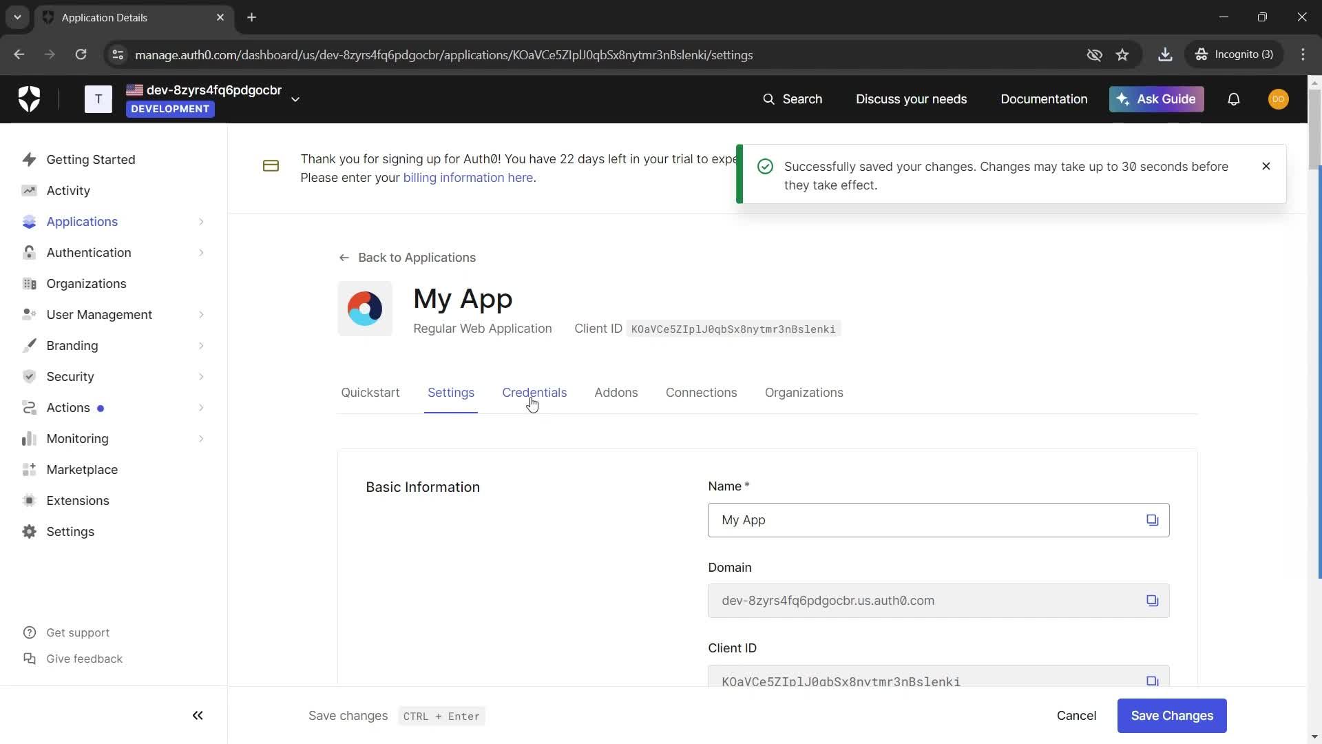 Creating an application screenshot