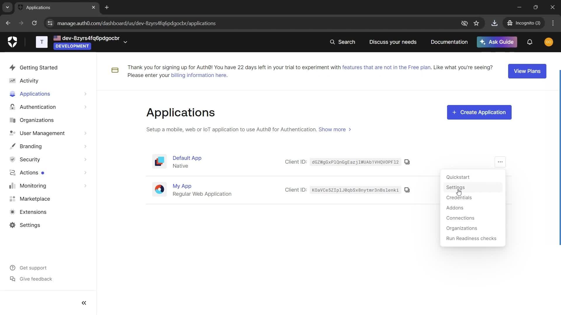 Creating an application screenshot