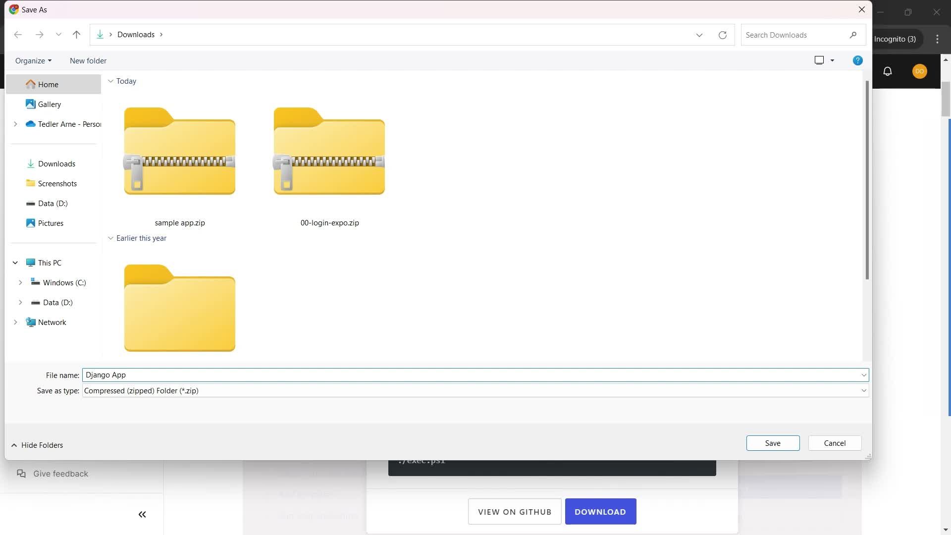 Creating an application screenshot