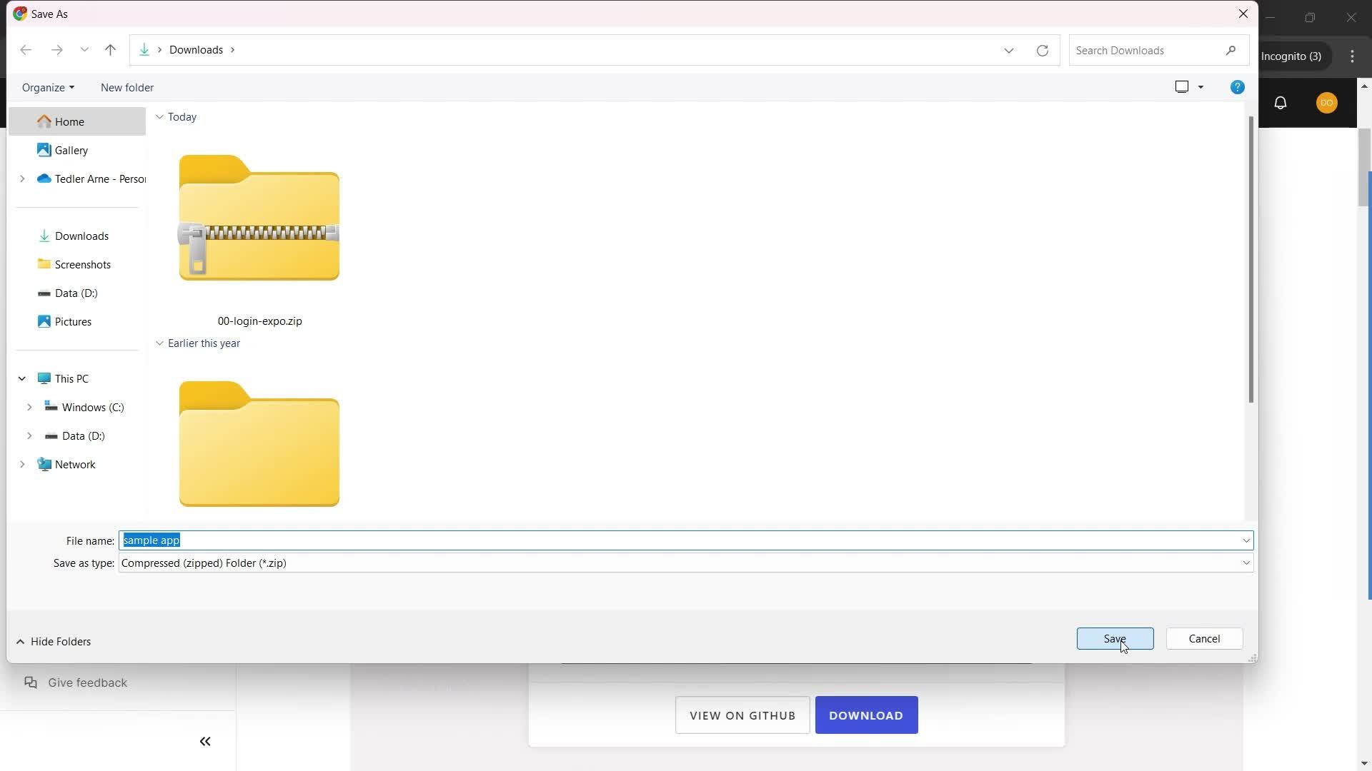 Creating an application screenshot