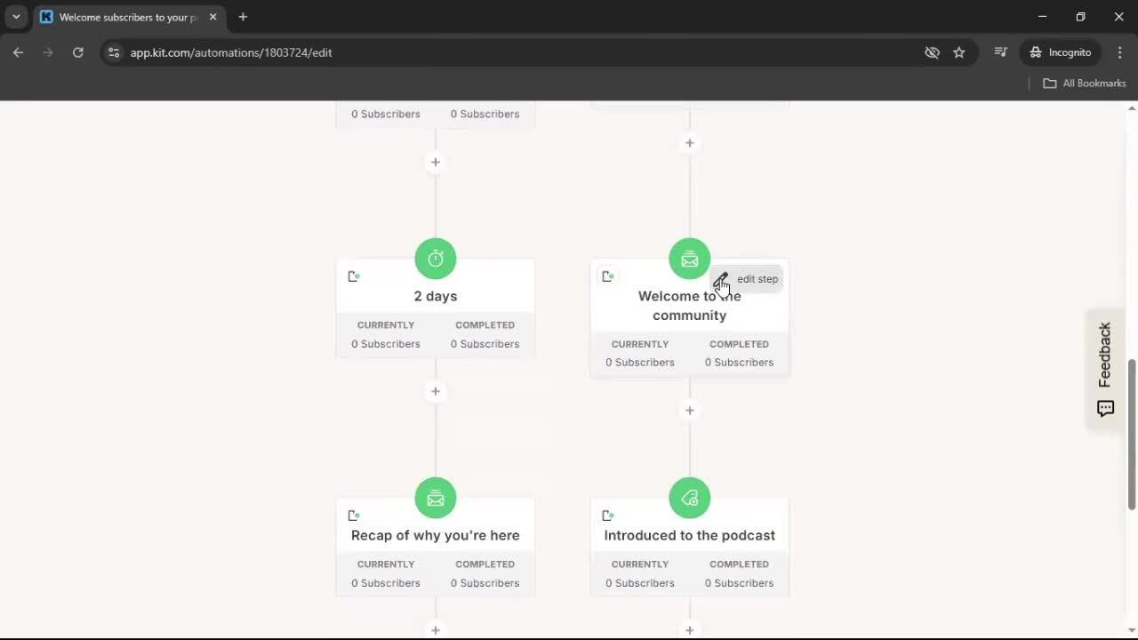 Creating an automation workflow screenshot