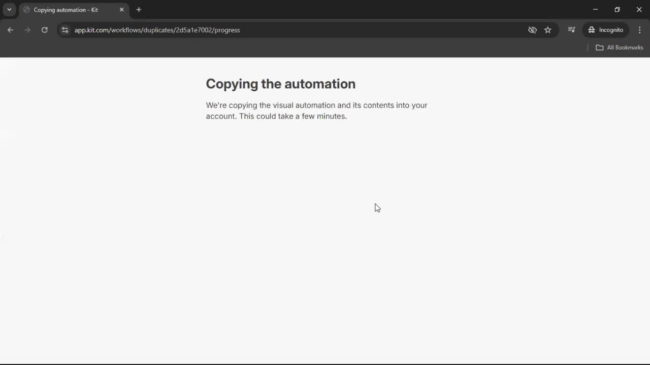 Creating an automation workflow screenshot