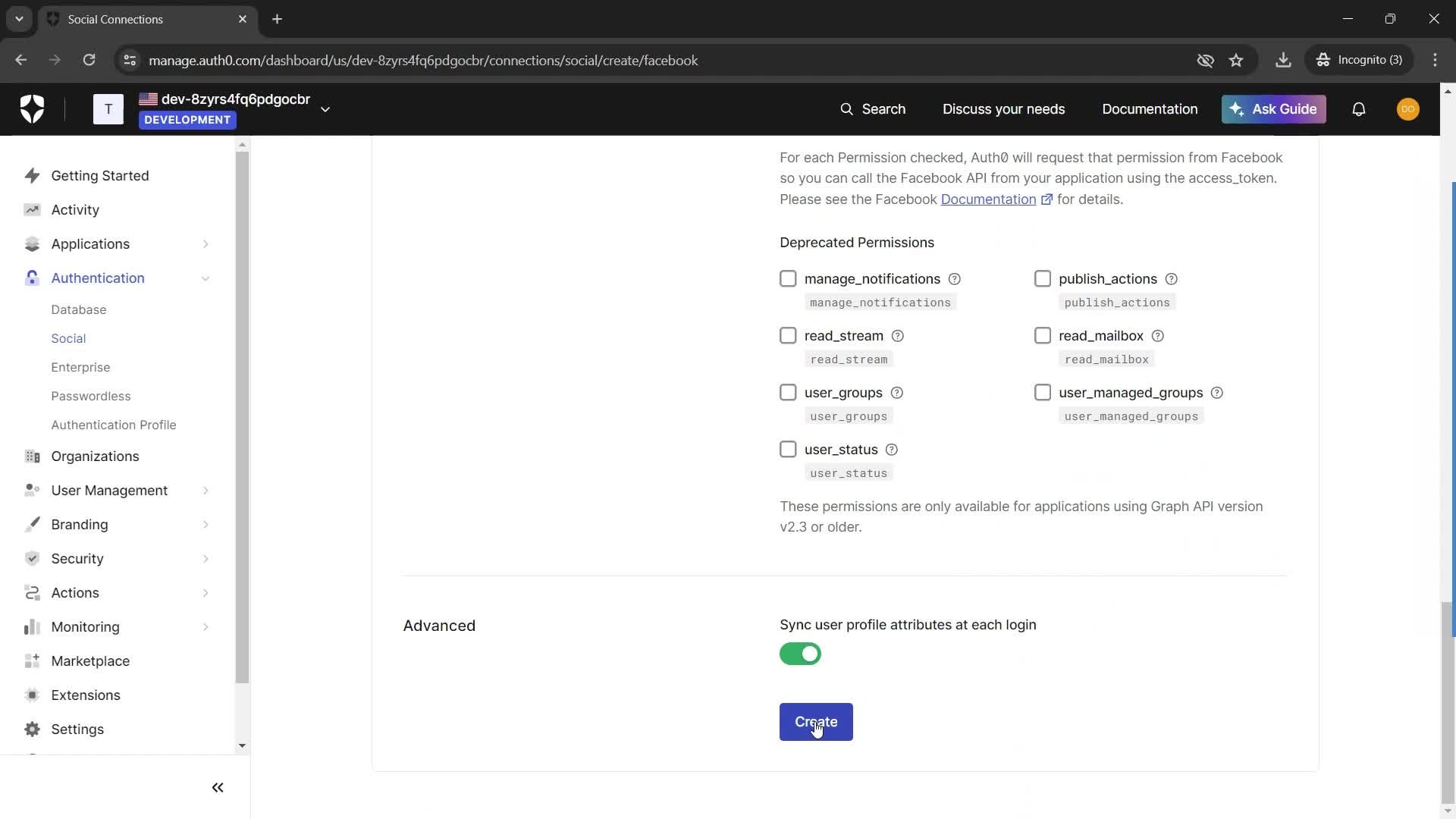 Creating connections screenshot
