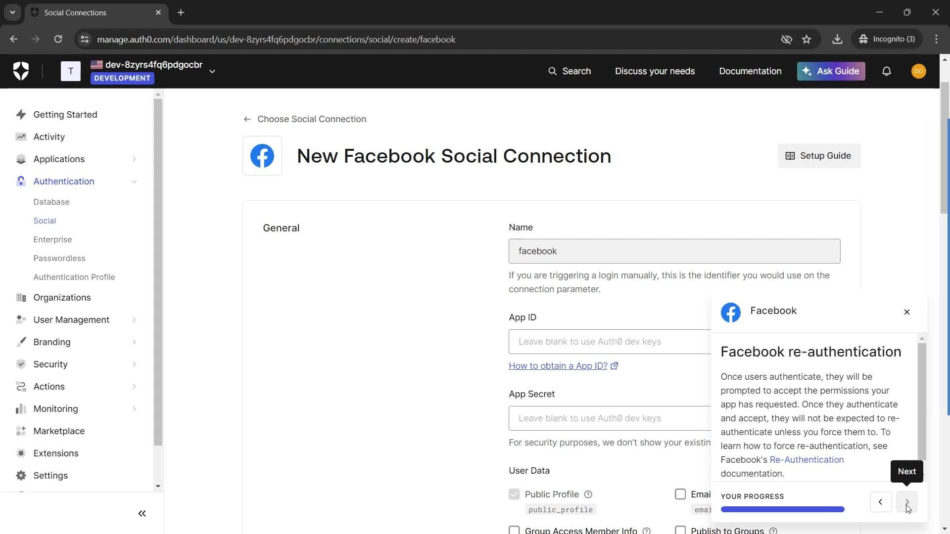 Creating connections screenshot