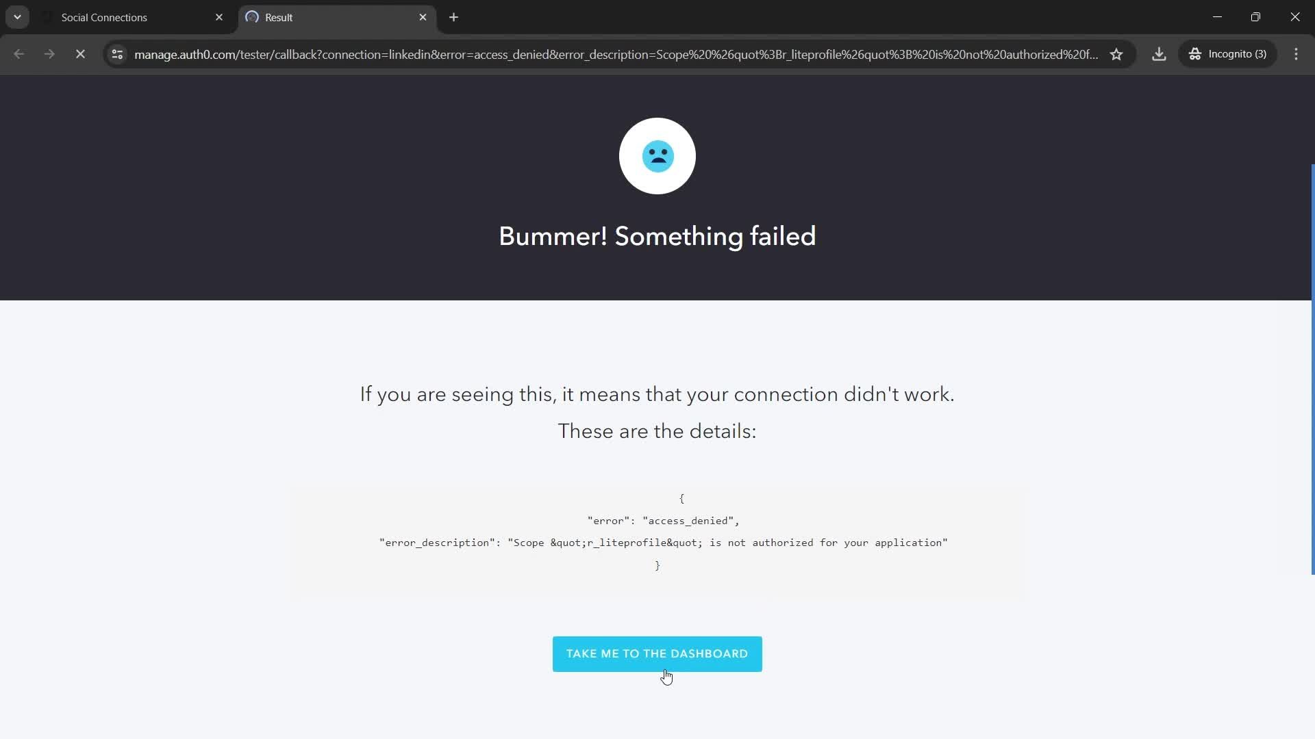 Creating connections screenshot