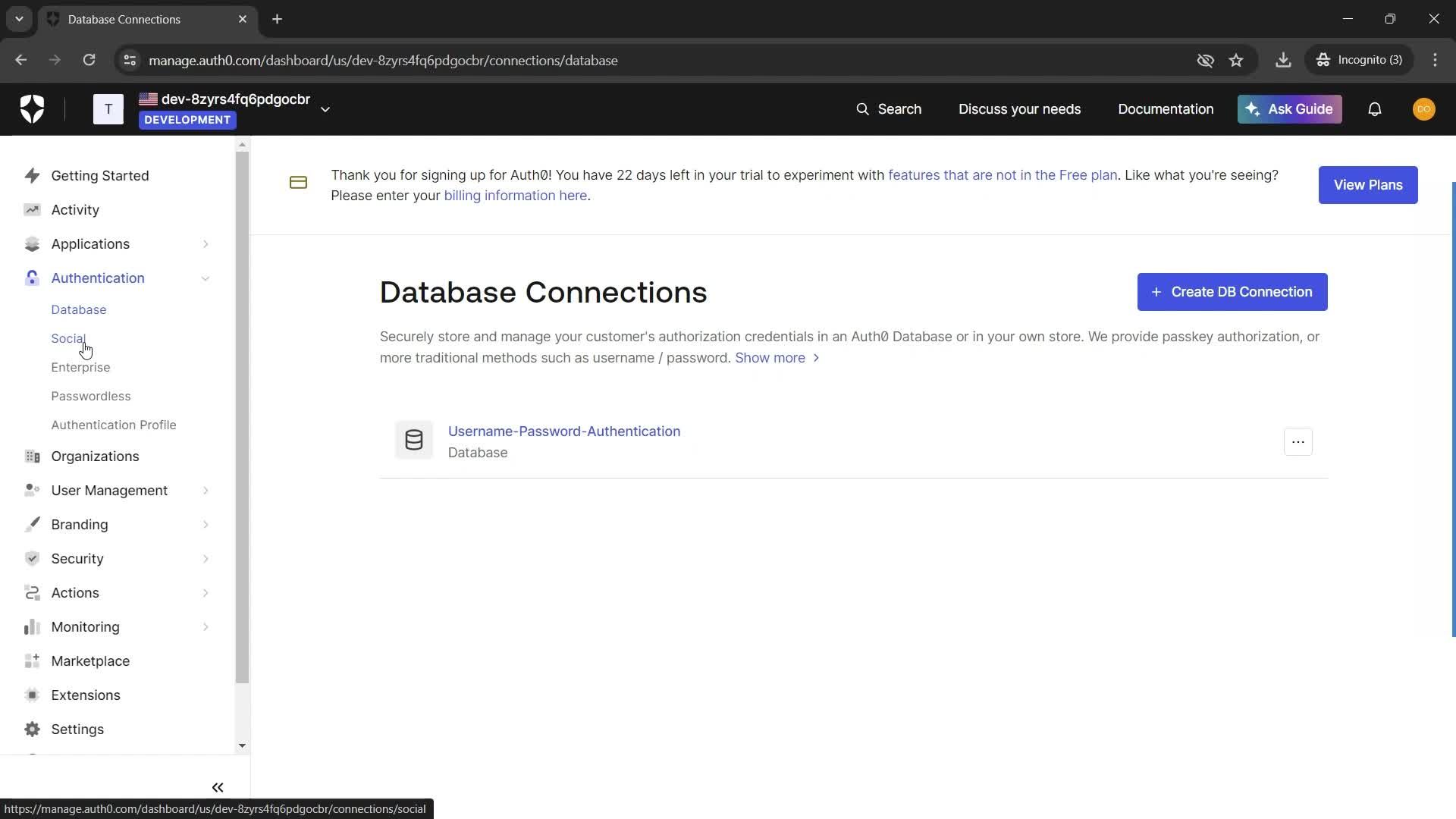 Creating connections screenshot
