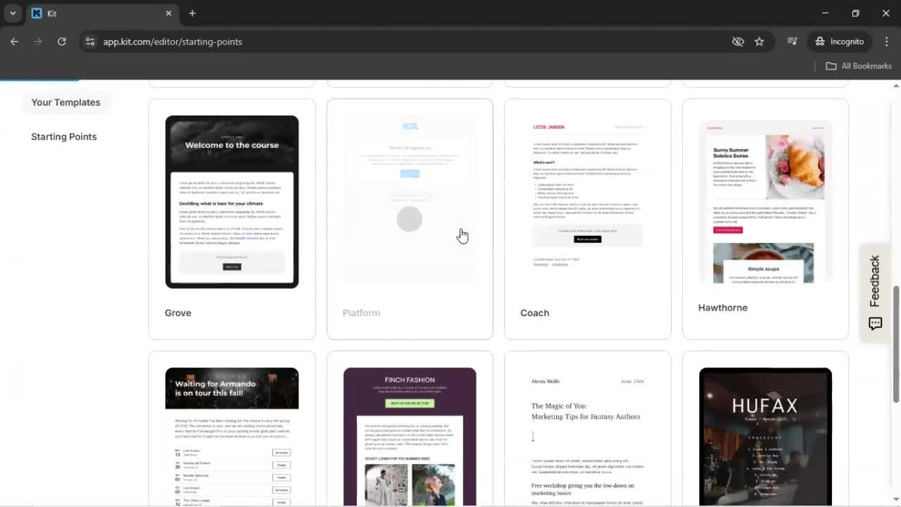 Creating an email campaign screenshot
