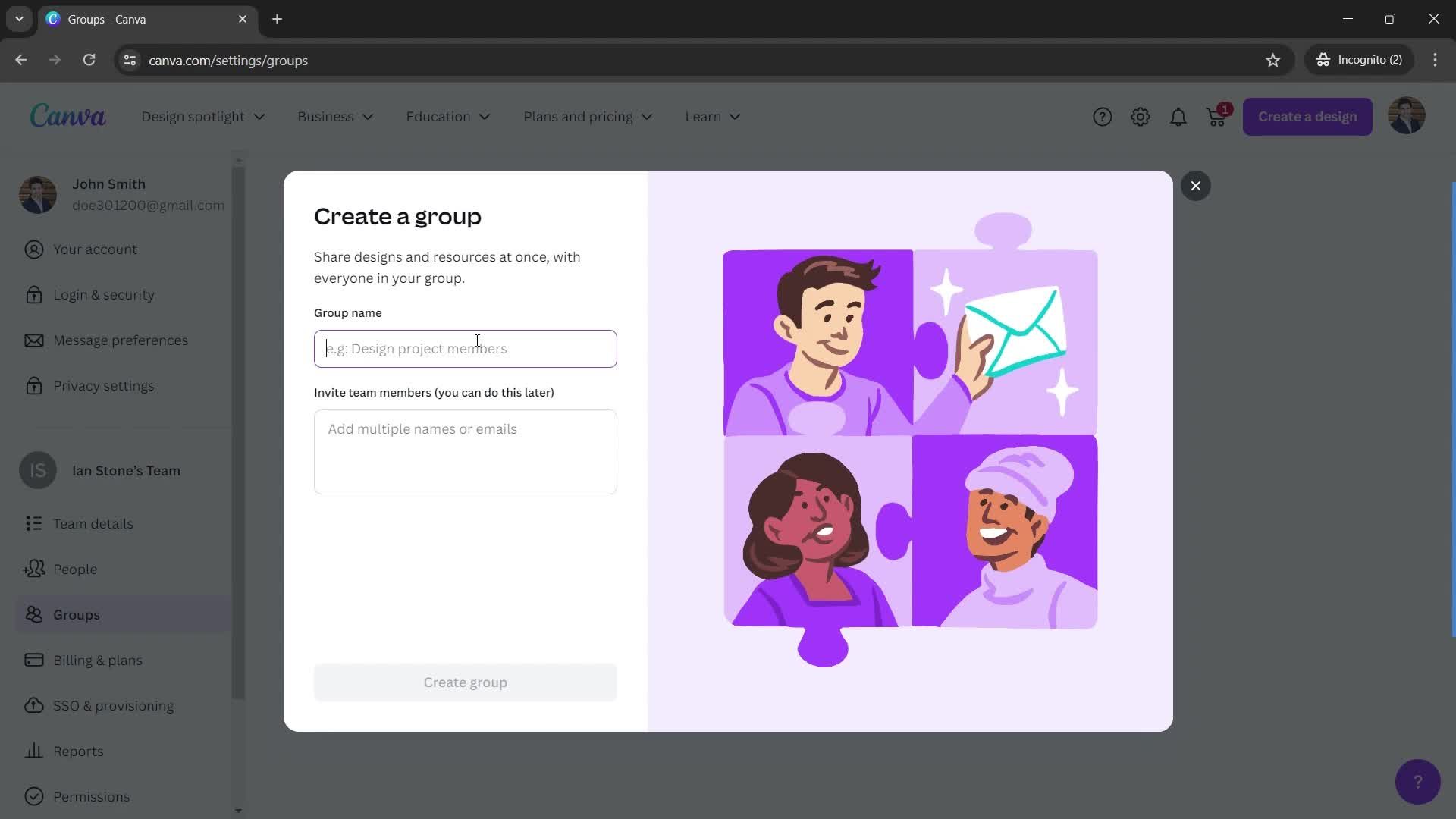 Creating a group screenshot