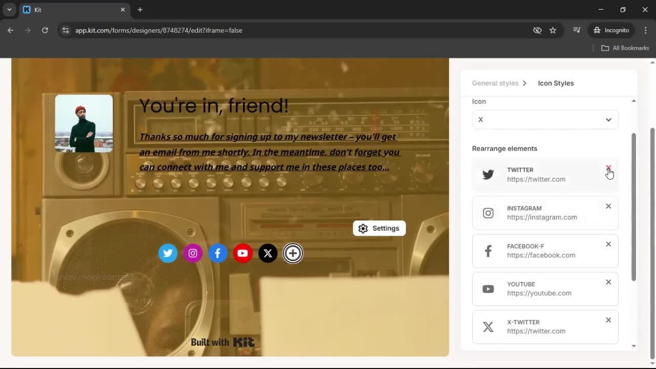 Creating a landing page screenshot
