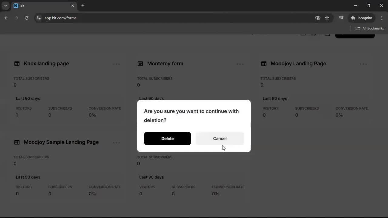 Creating a landing page screenshot