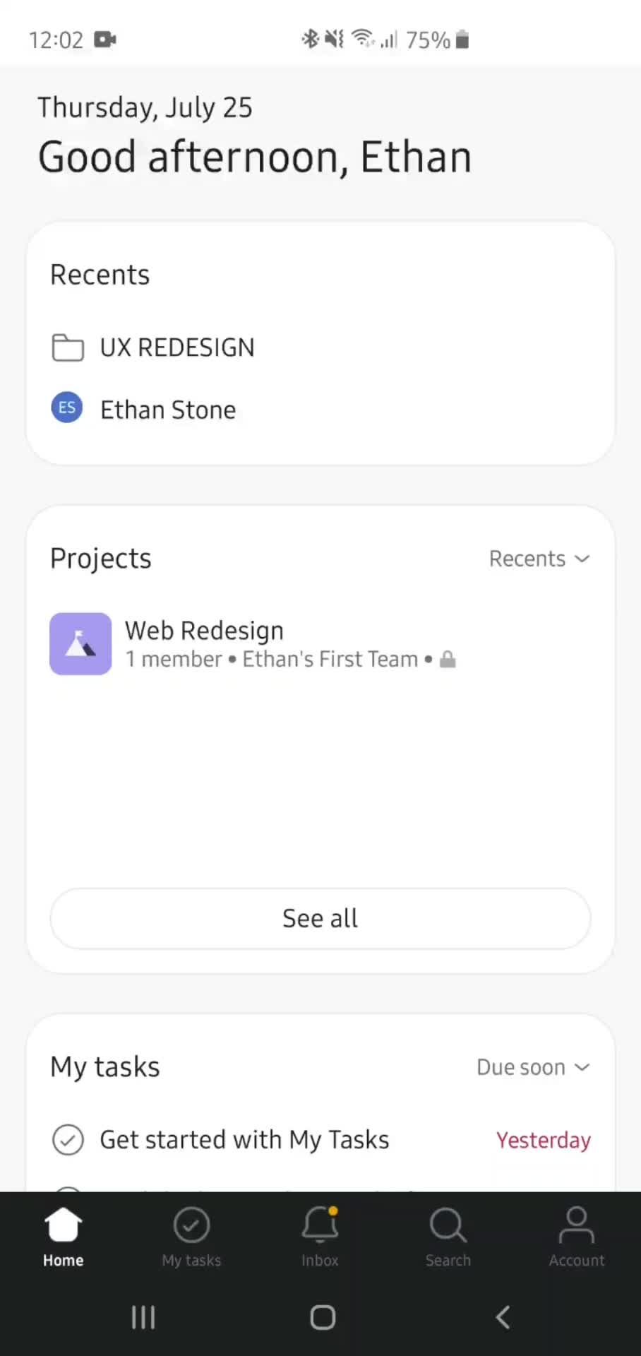 Creating a project screenshot