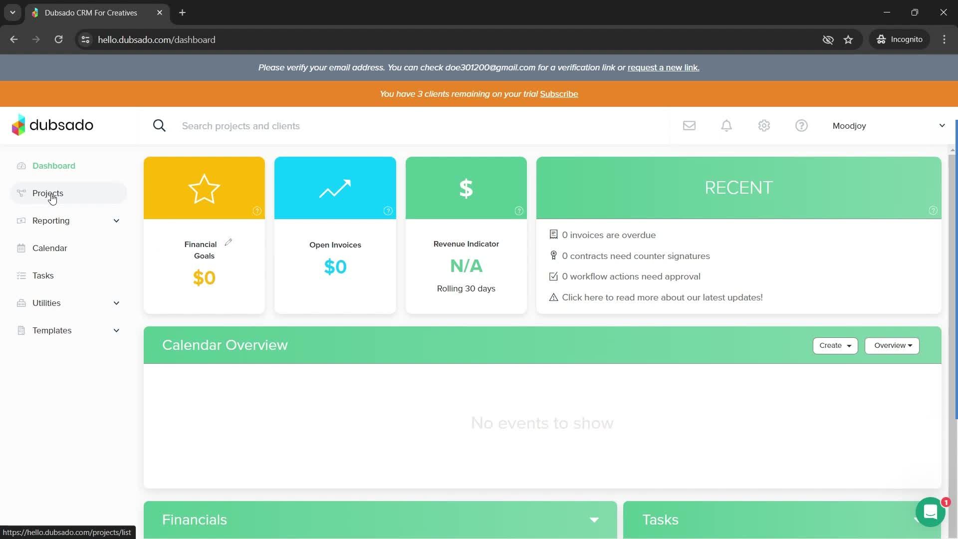 Creating a project screenshot