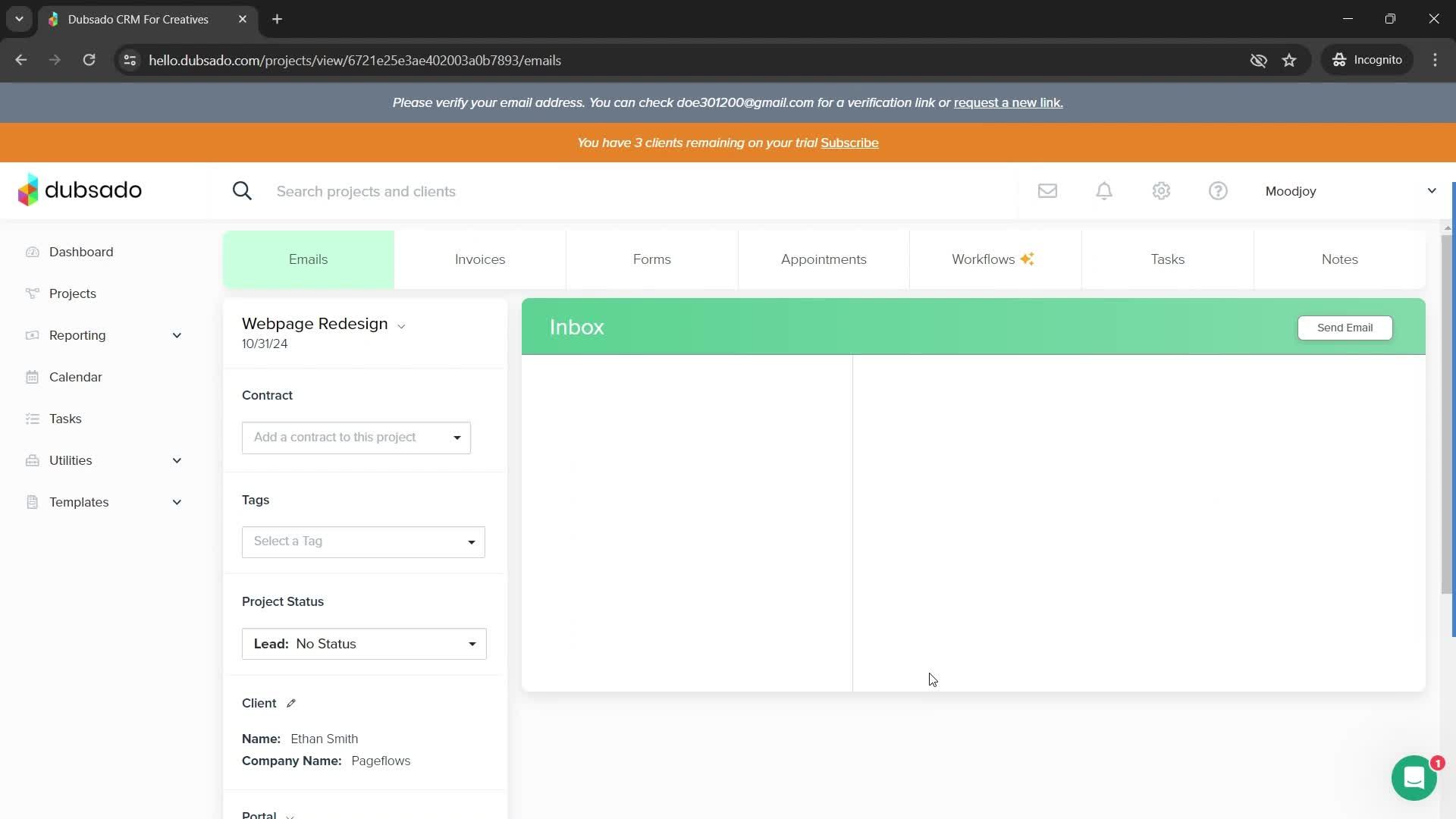 Creating a project screenshot