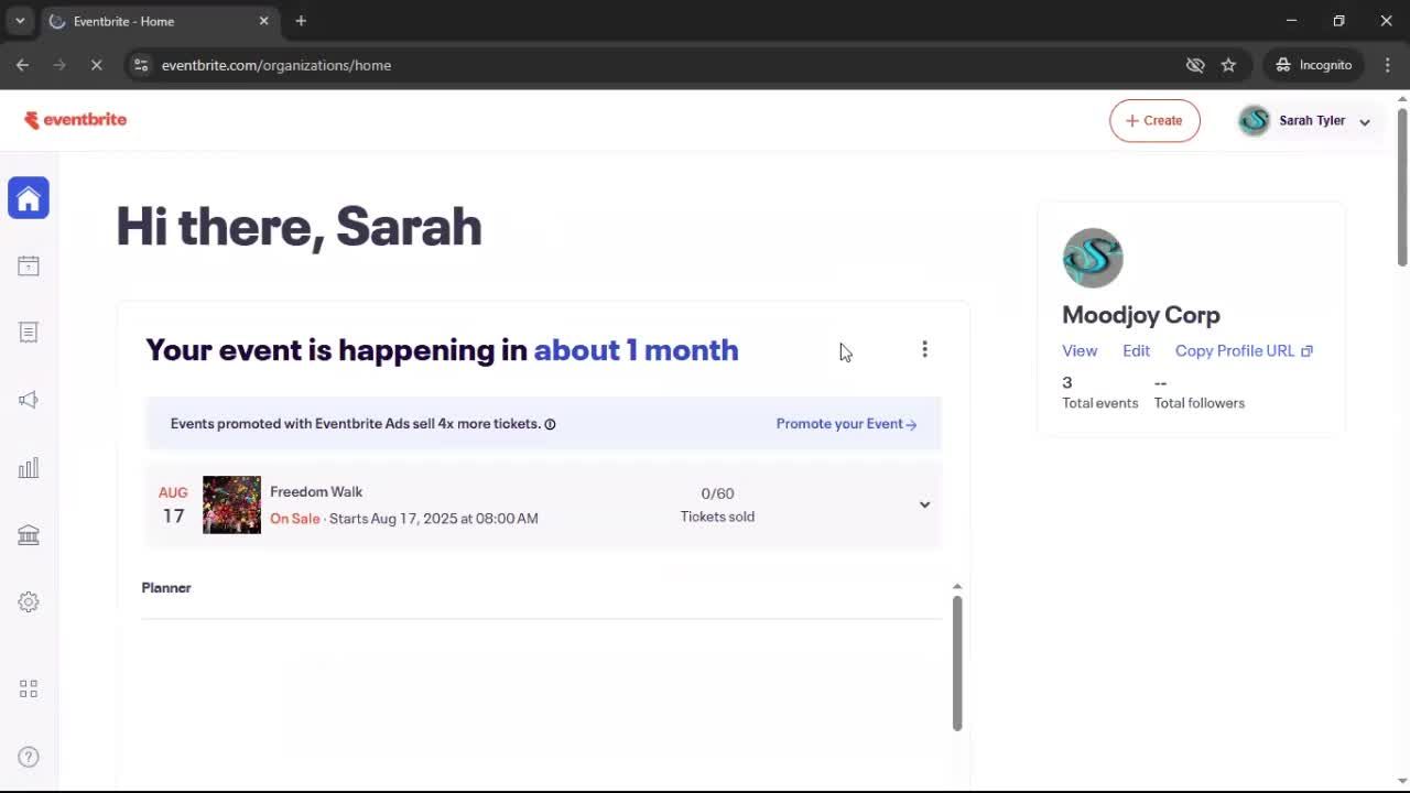 Creating promo codes screenshot