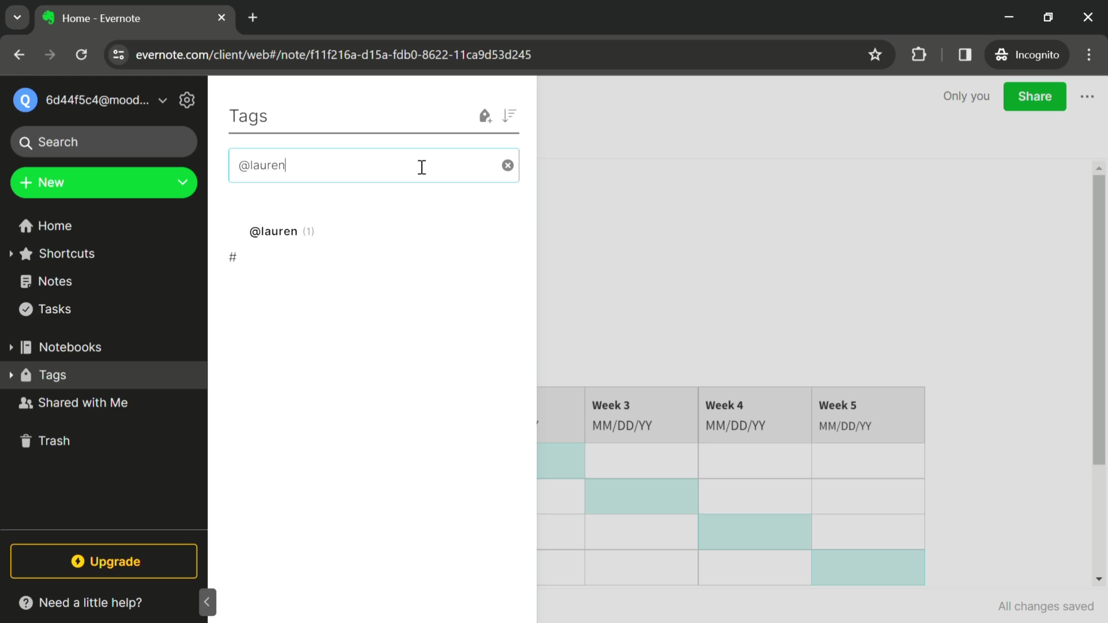 Adding tags screenshot