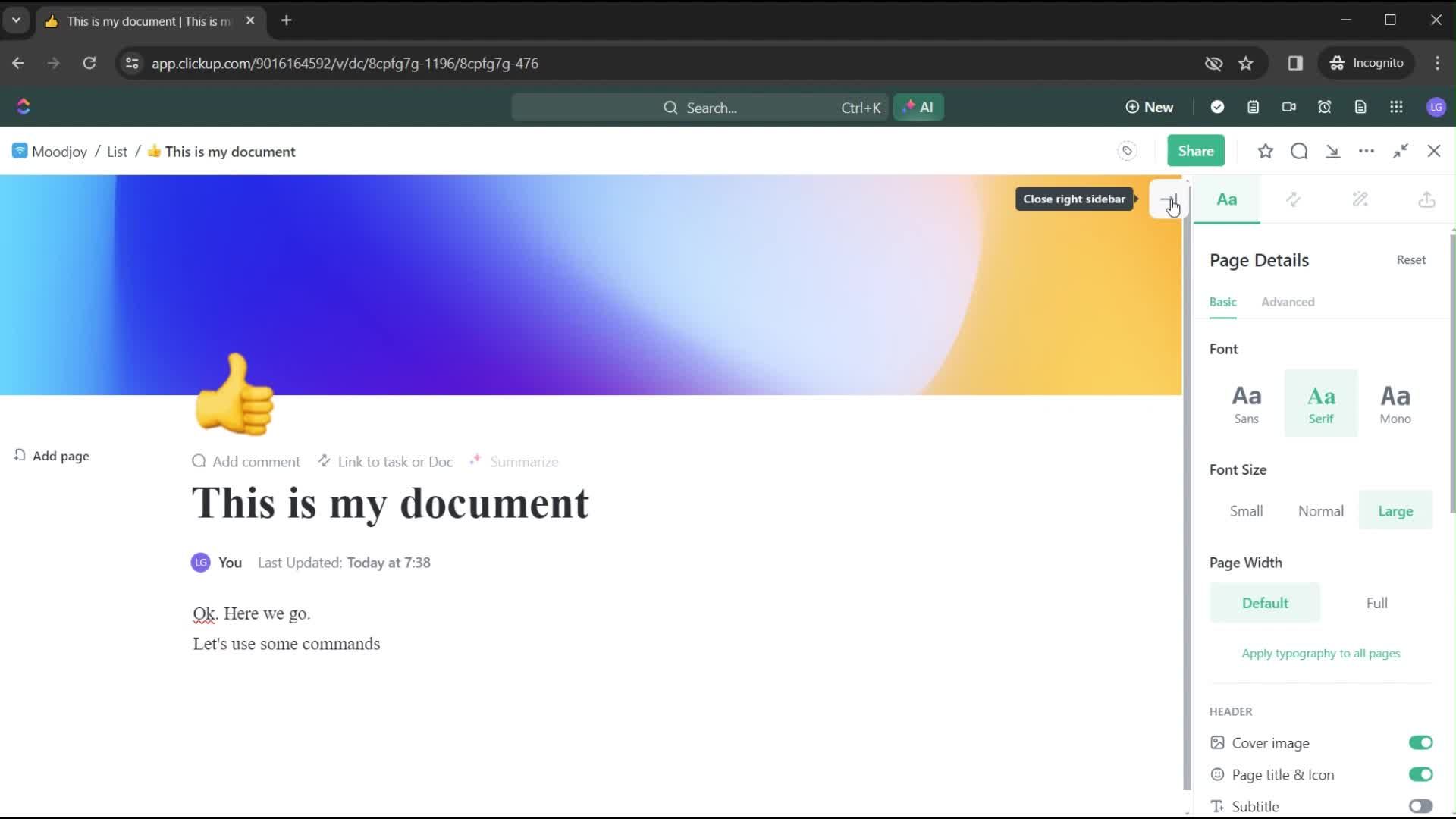 Creating a document screenshot