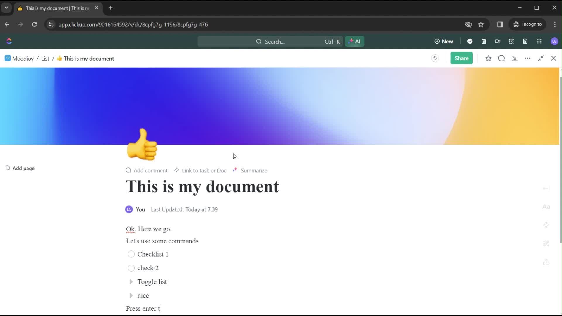 Creating a document screenshot