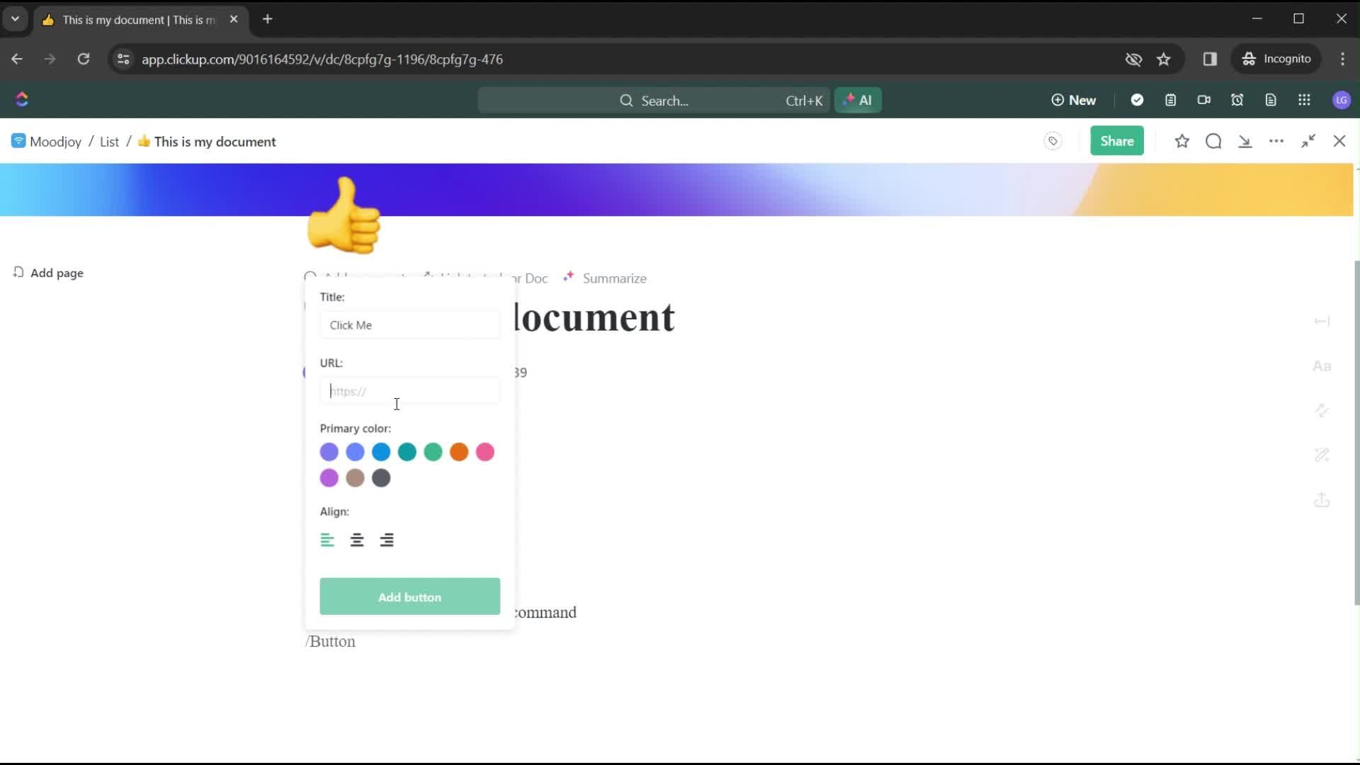 Creating a document screenshot