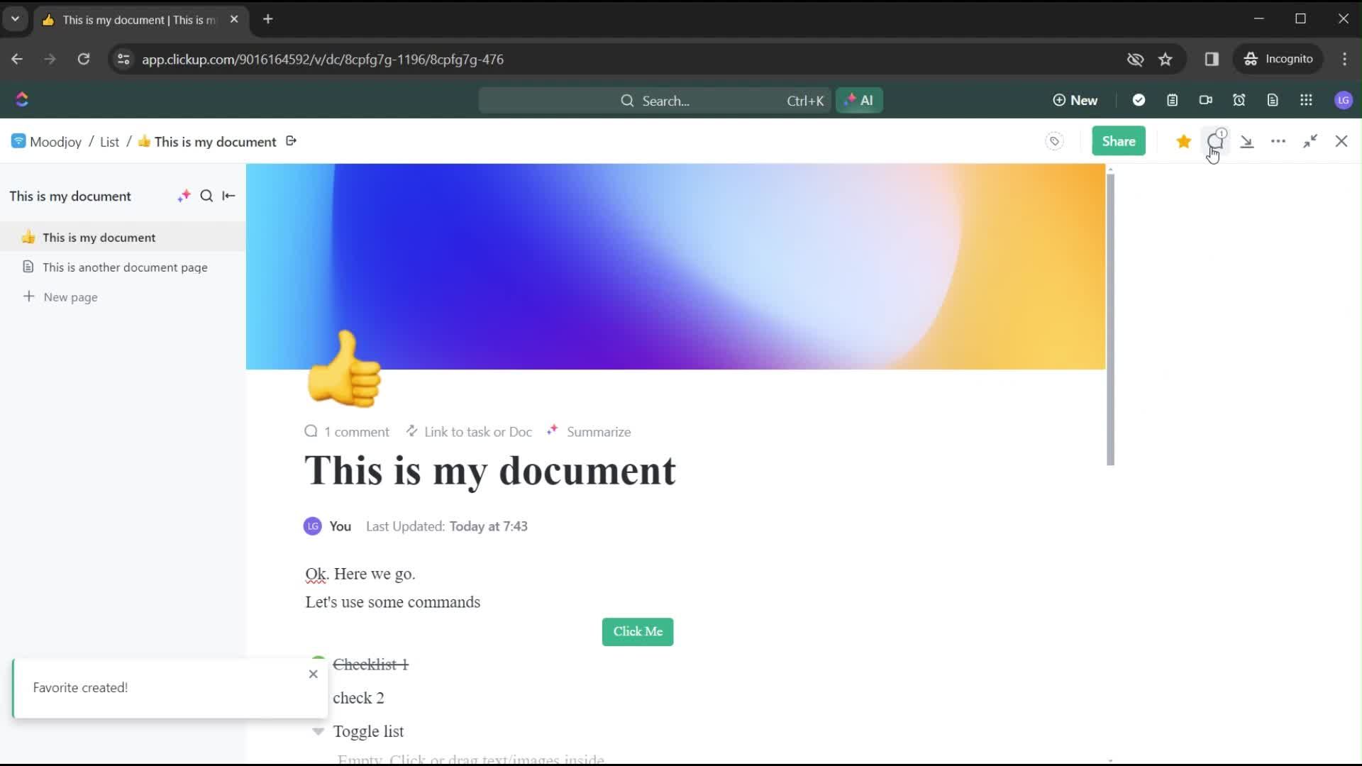 Creating a document screenshot