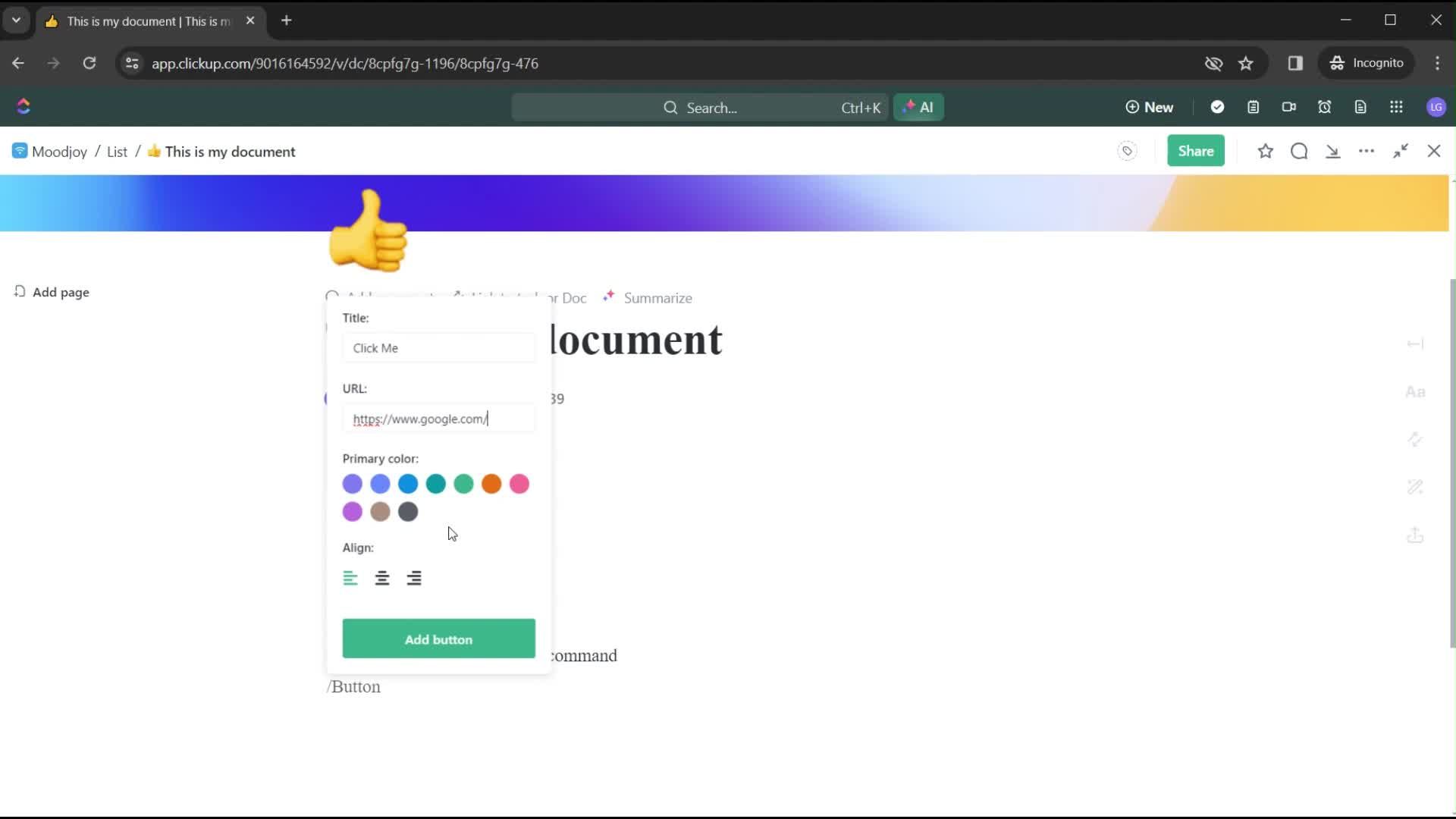 Creating a document screenshot