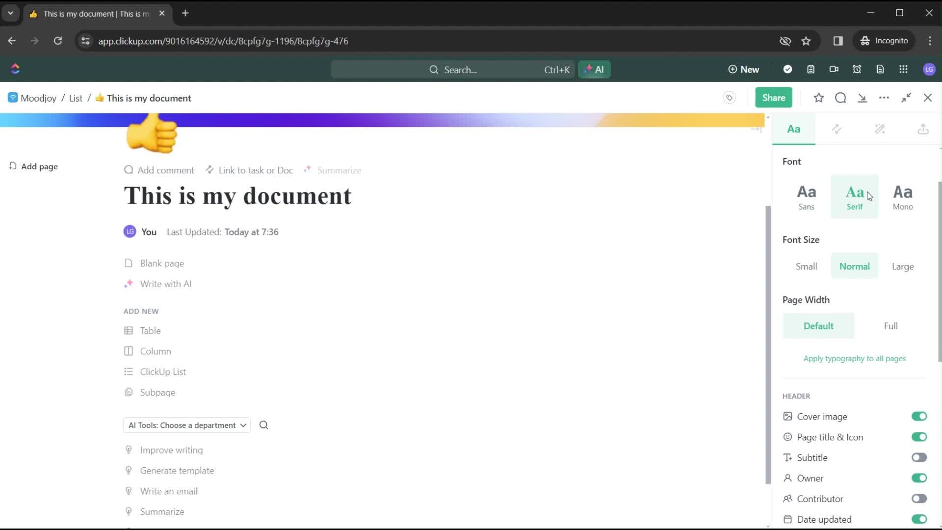 Creating a document screenshot