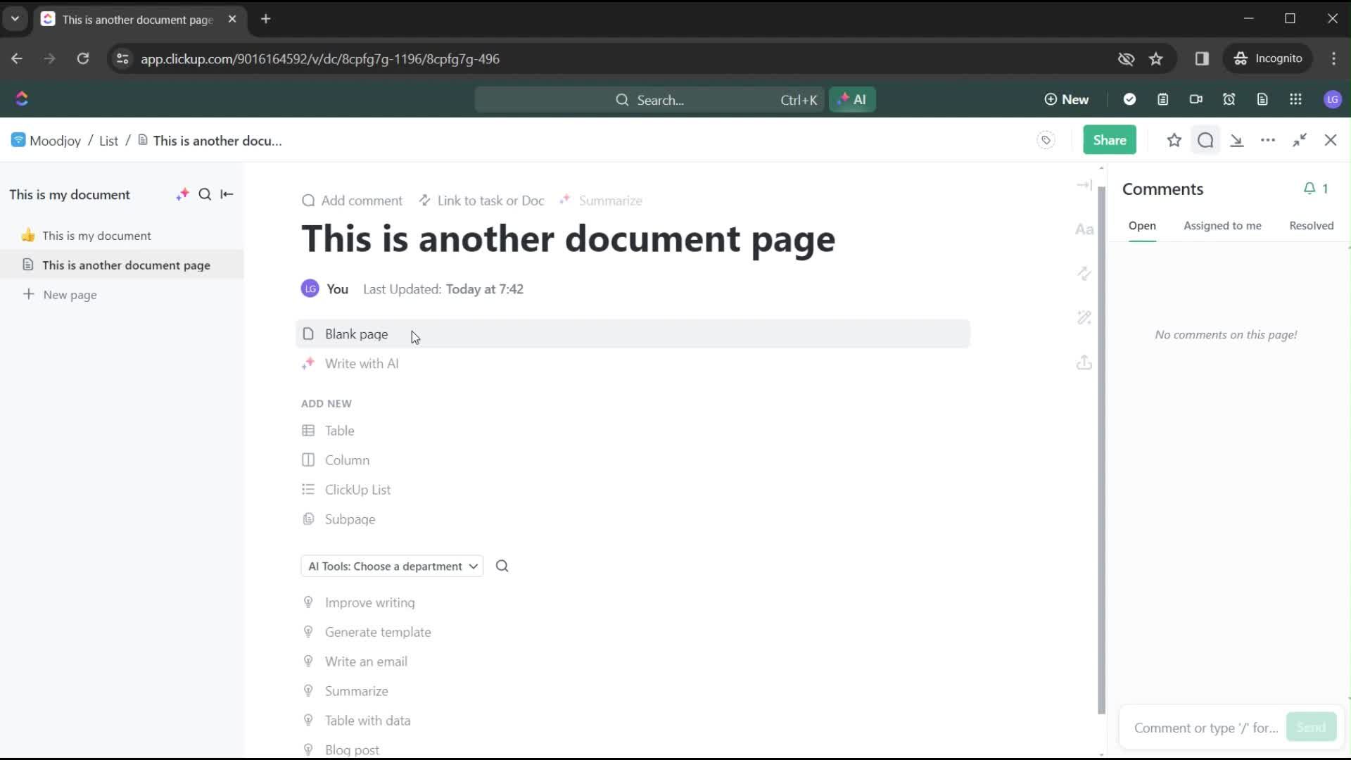 Creating a document screenshot