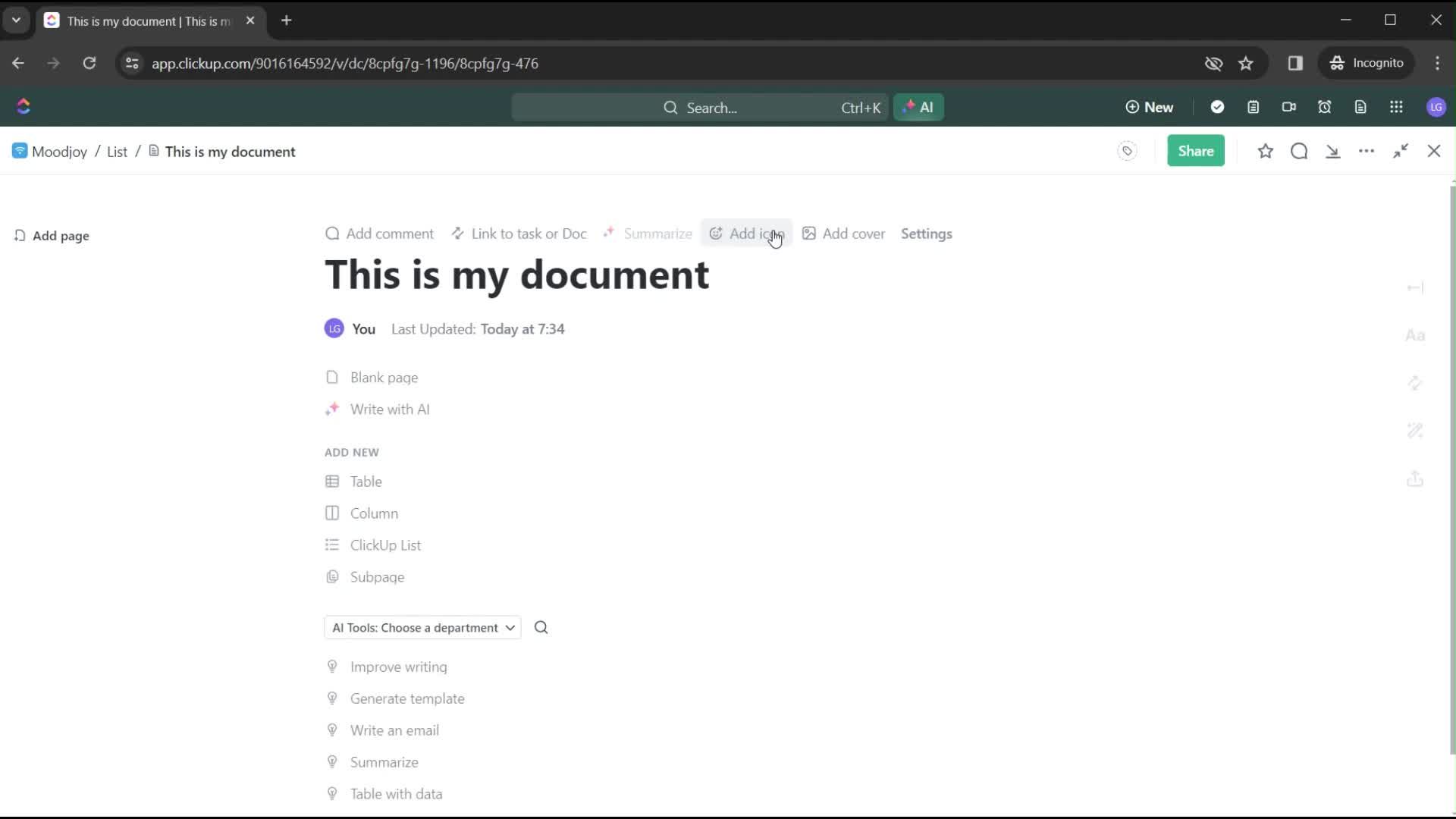 Creating a document screenshot