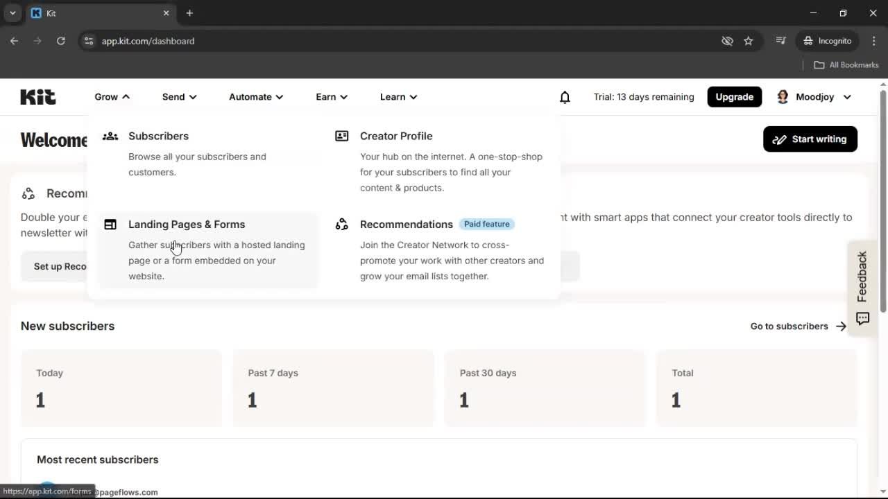 Creating a form screenshot