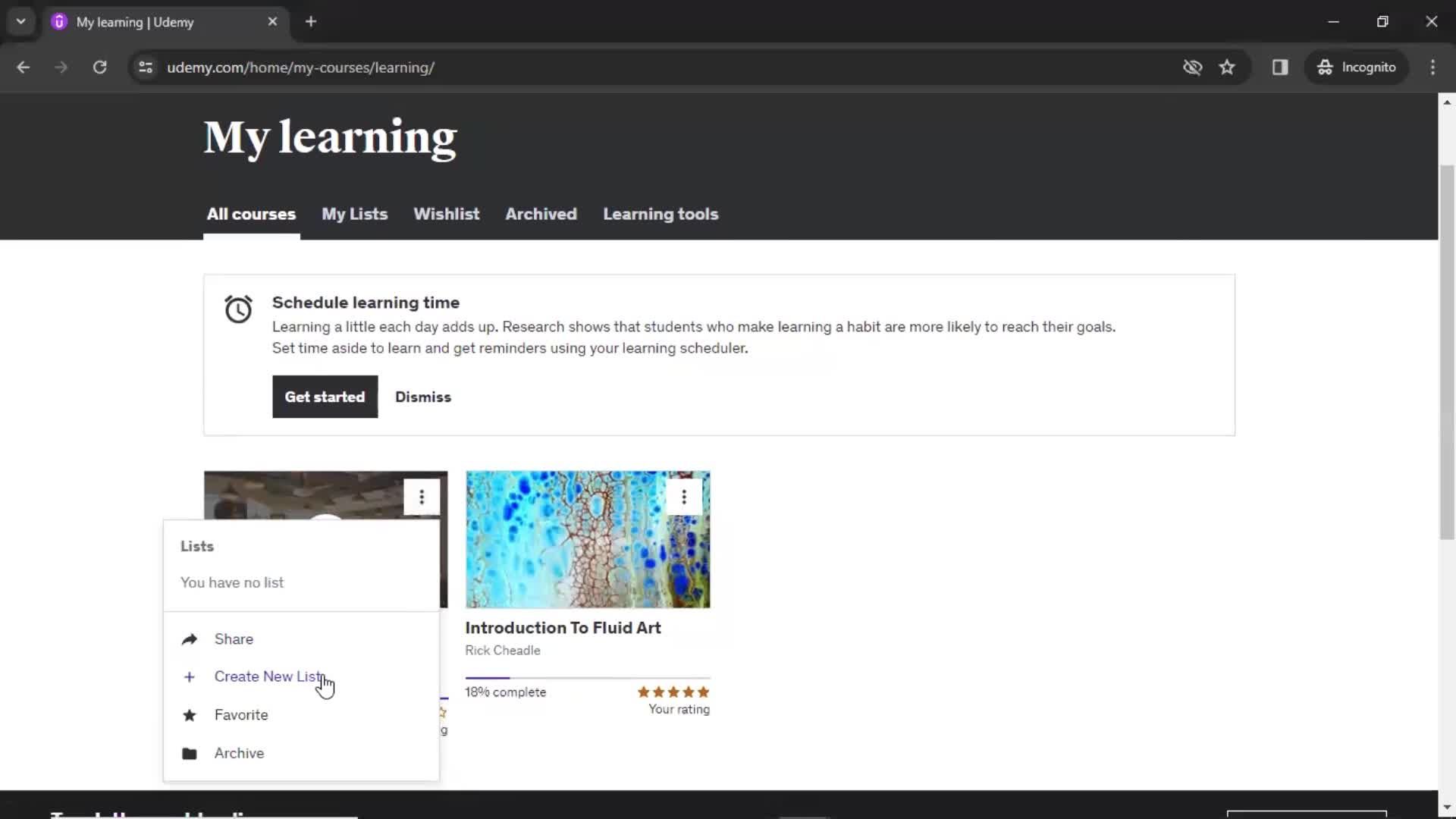 Creating a playlist on Udemy video thumbnail