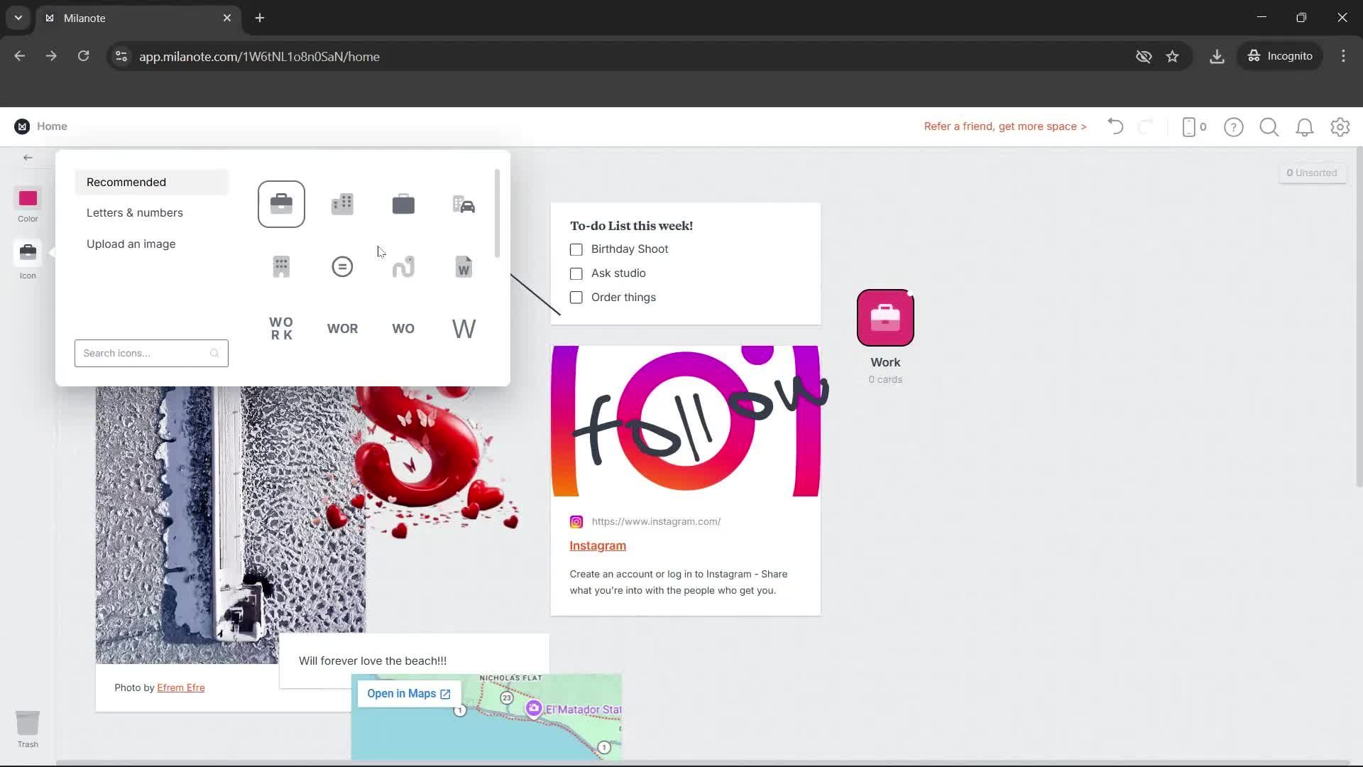 Creating a board screenshot