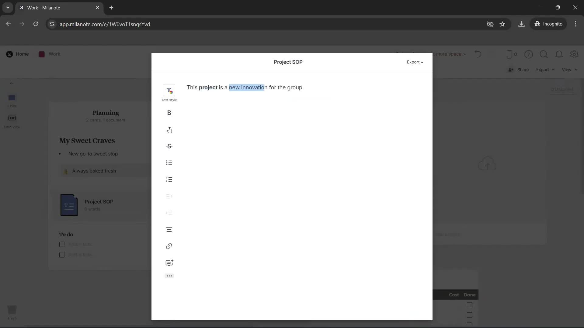 Creating a board screenshot
