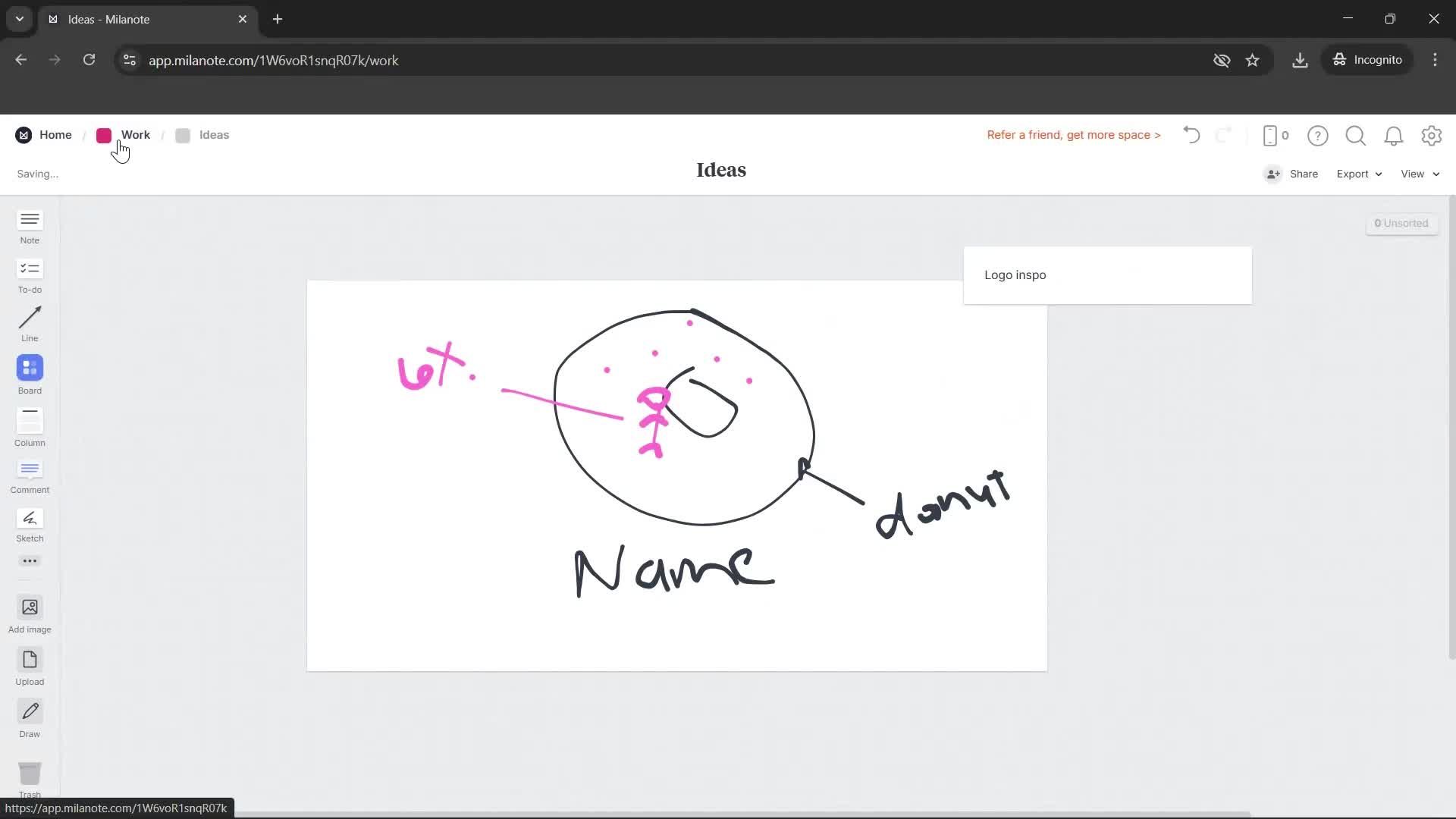 Creating a board screenshot