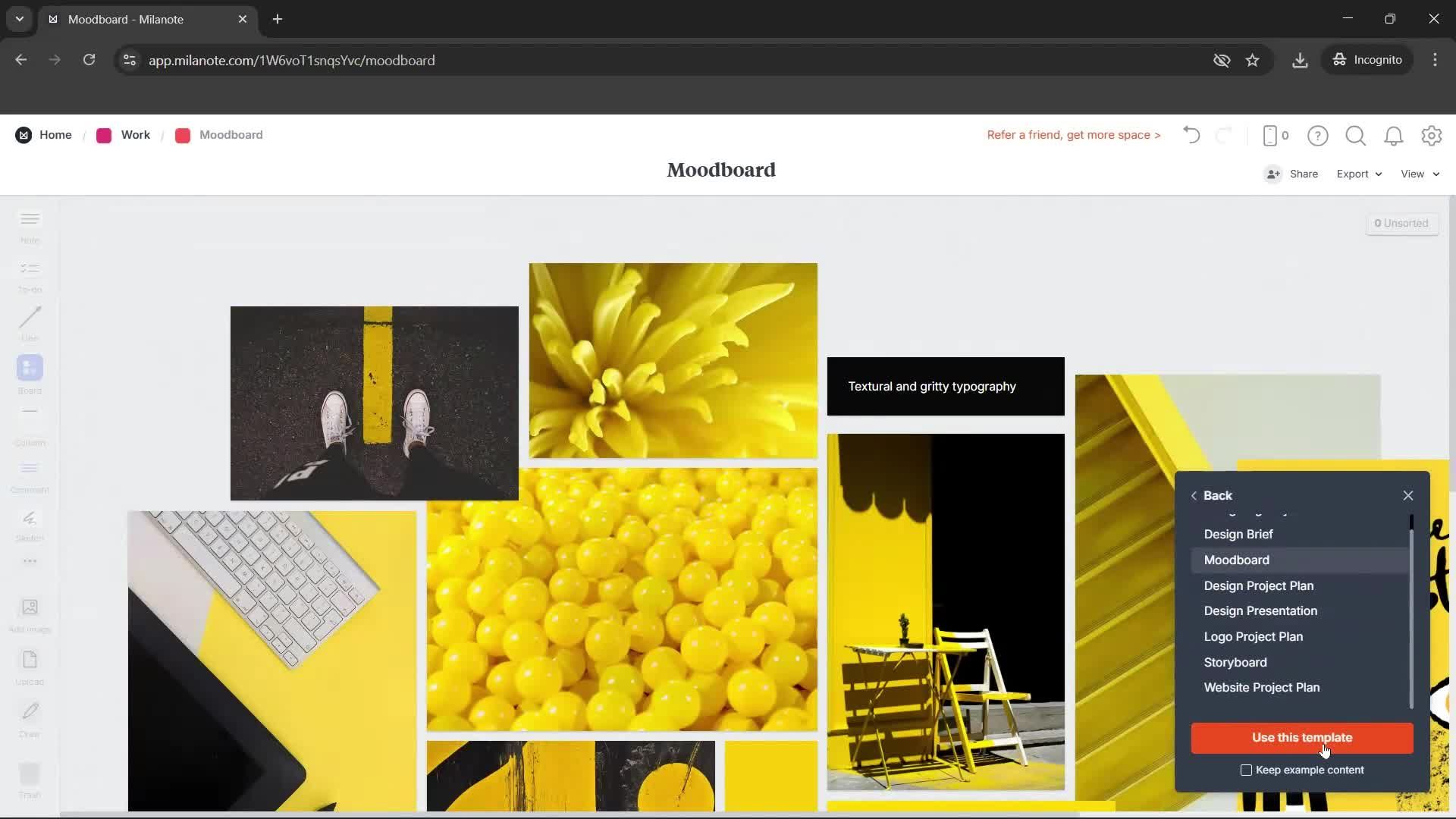 Creating a board screenshot