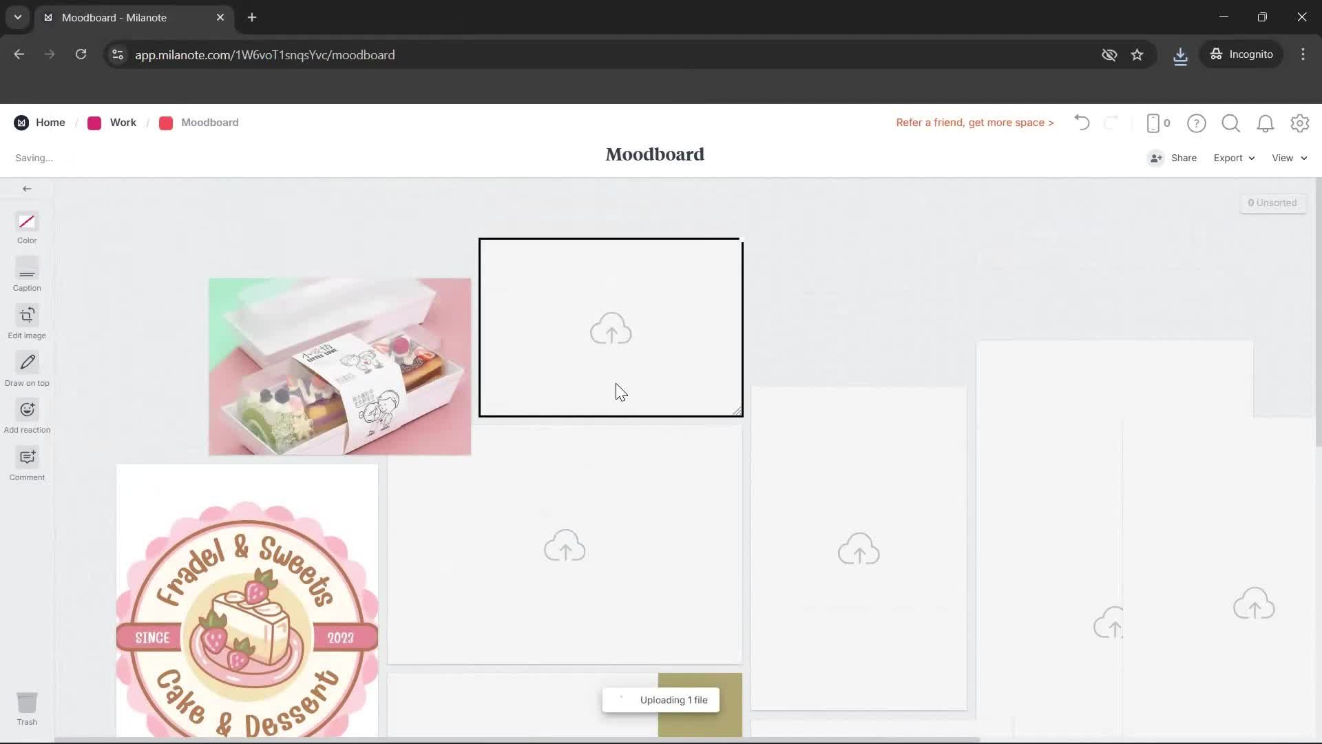 Creating a board screenshot