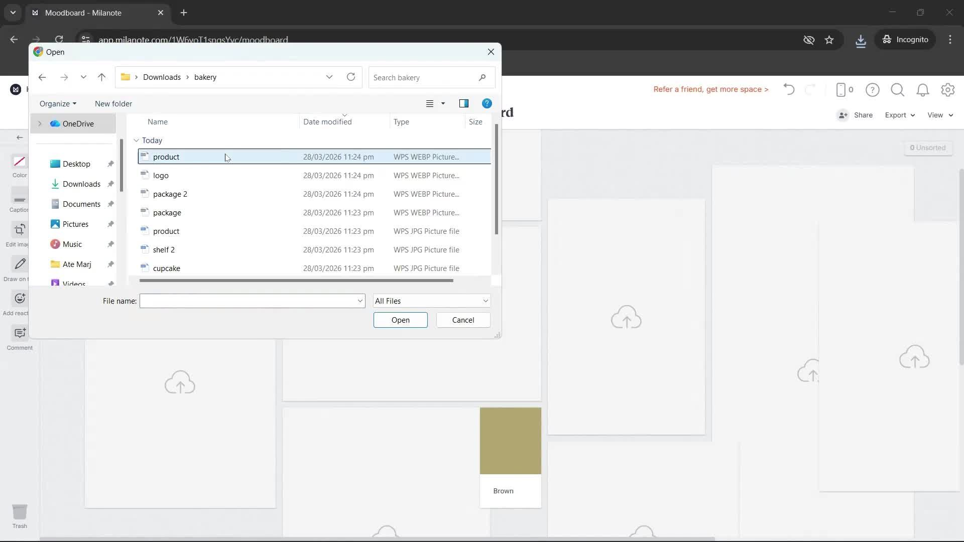 Creating a board screenshot
