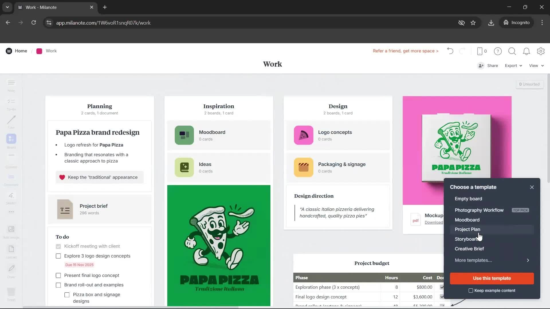 Creating a board screenshot