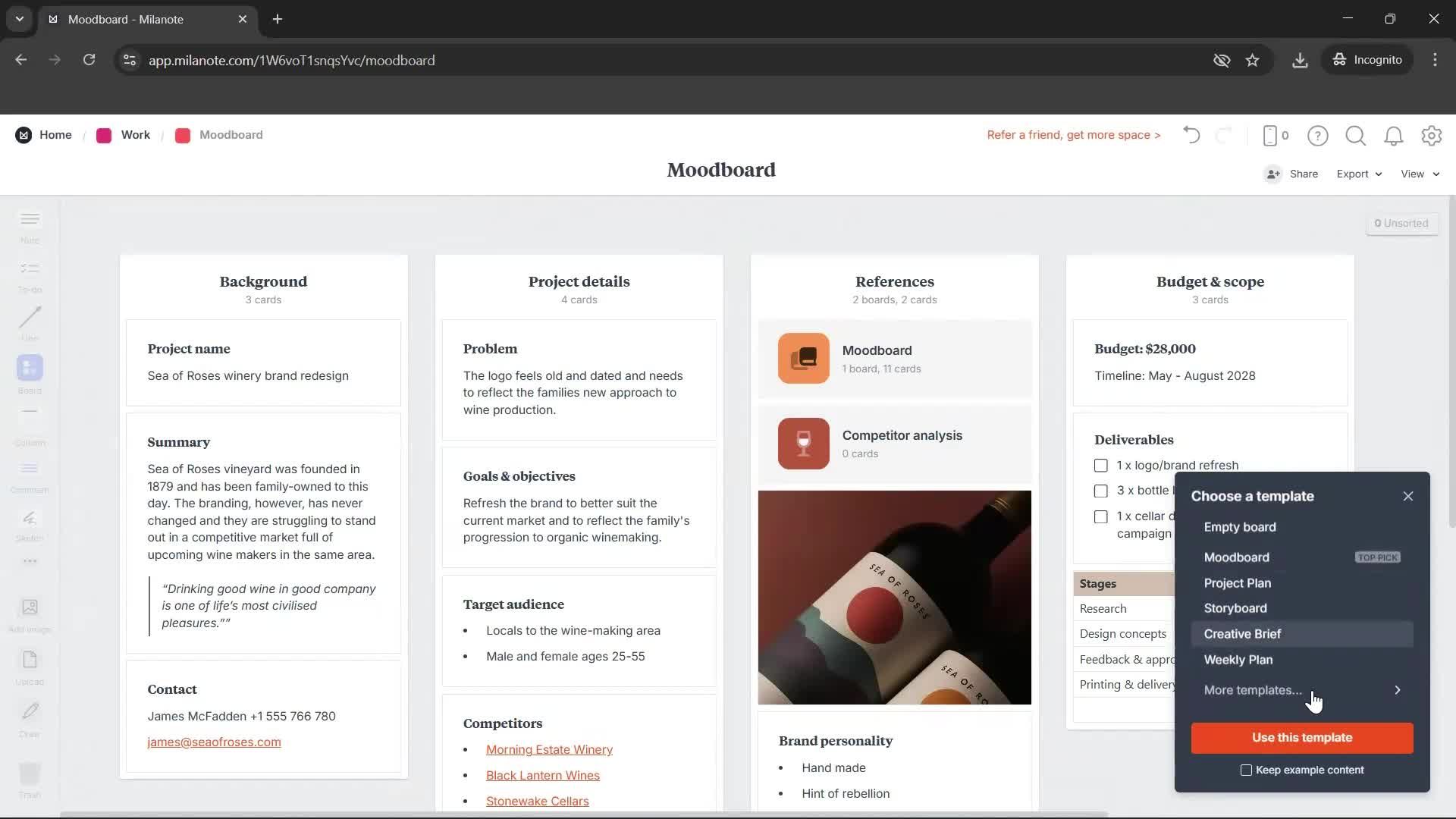 Creating a board screenshot