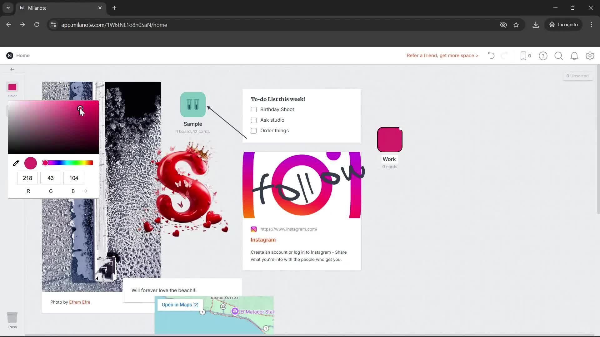 Creating a board screenshot