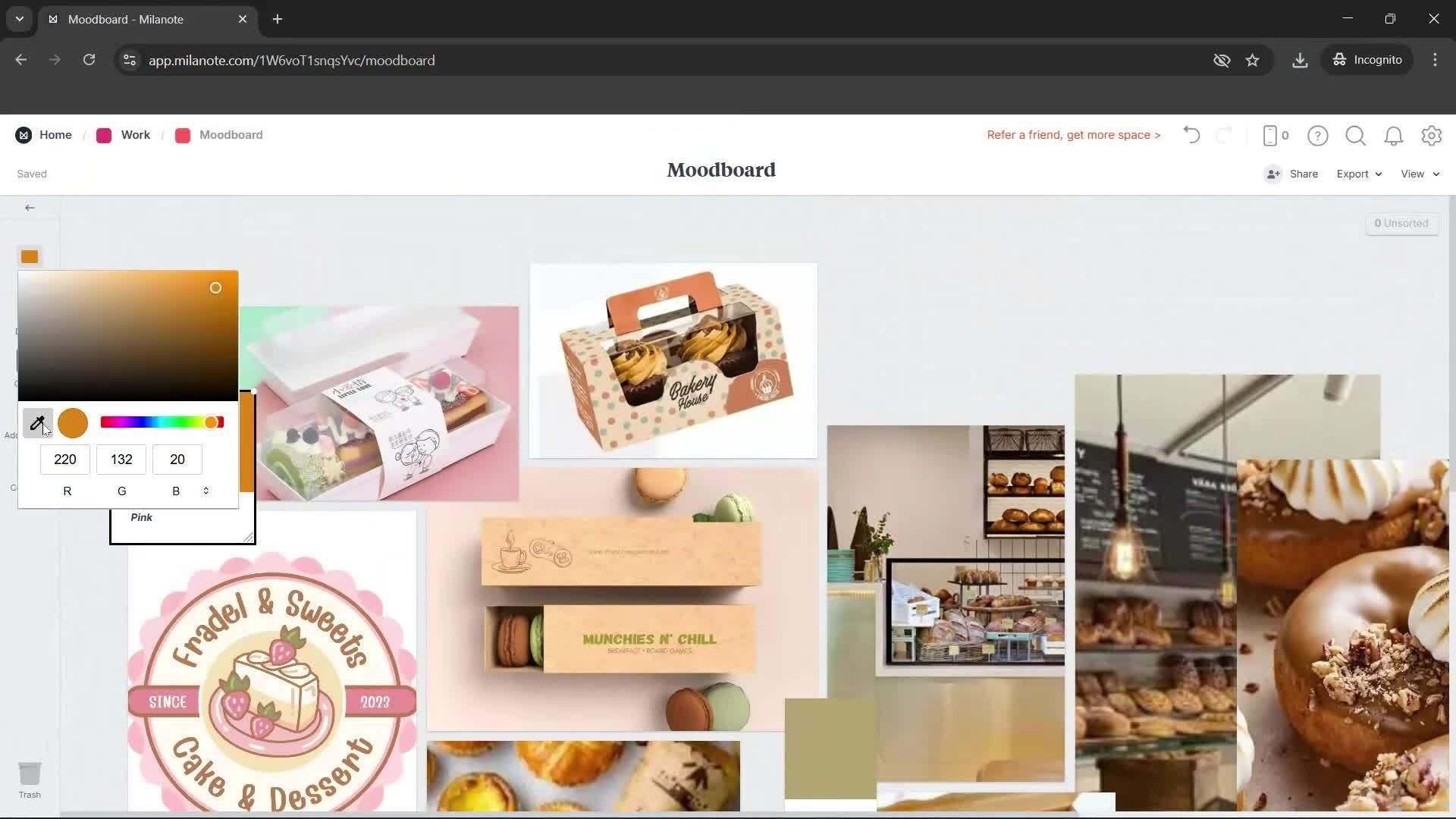 Creating a board screenshot