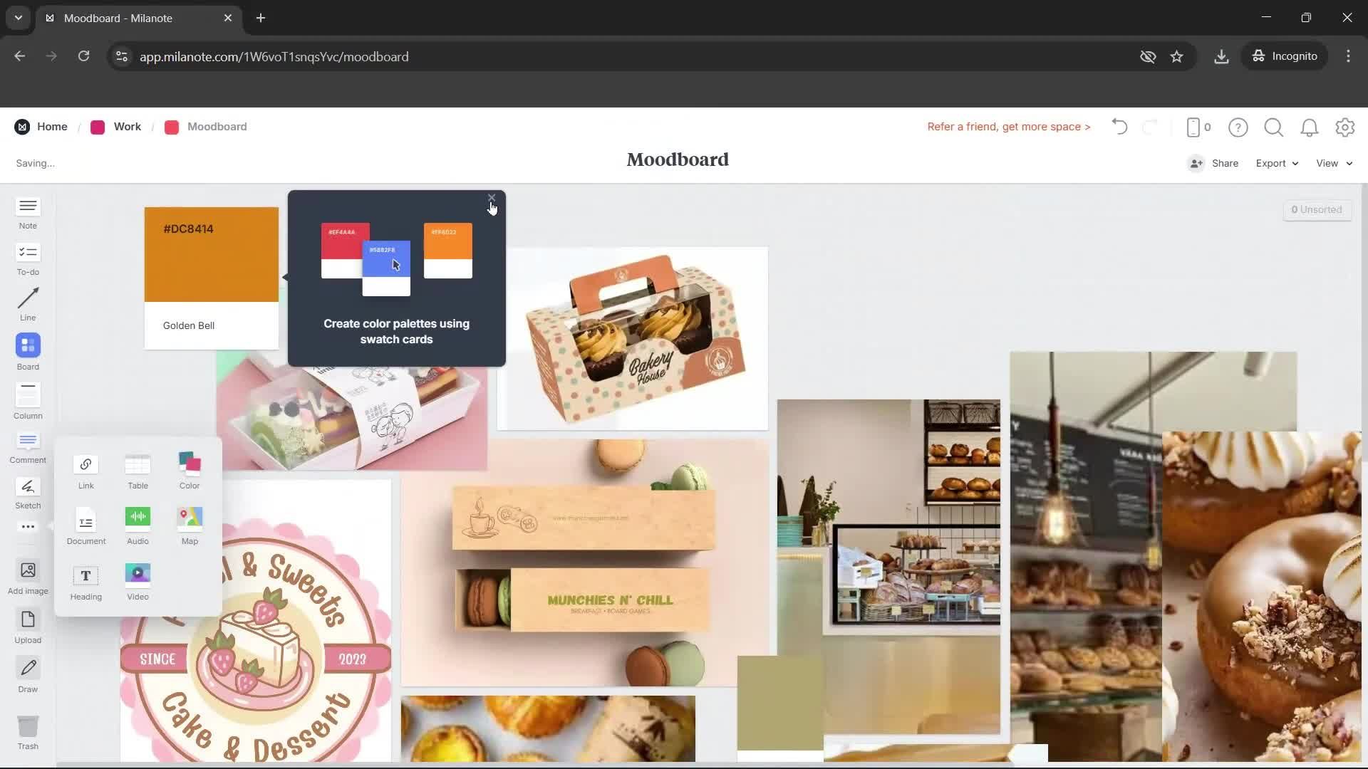 Creating a board screenshot