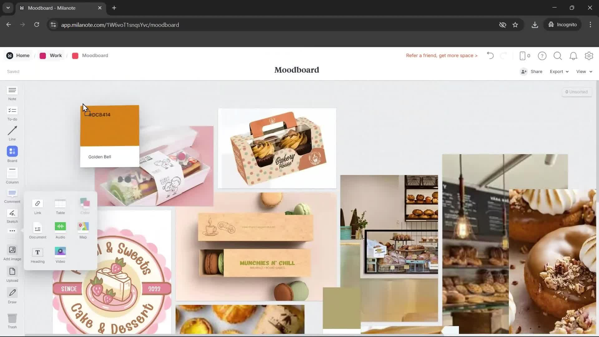 Creating a board screenshot