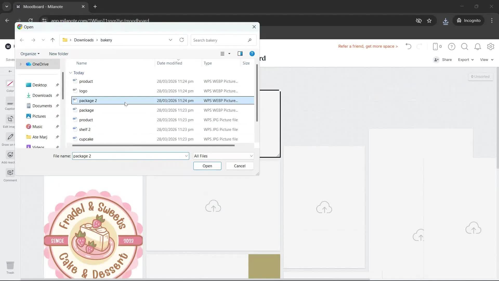 Creating a board screenshot