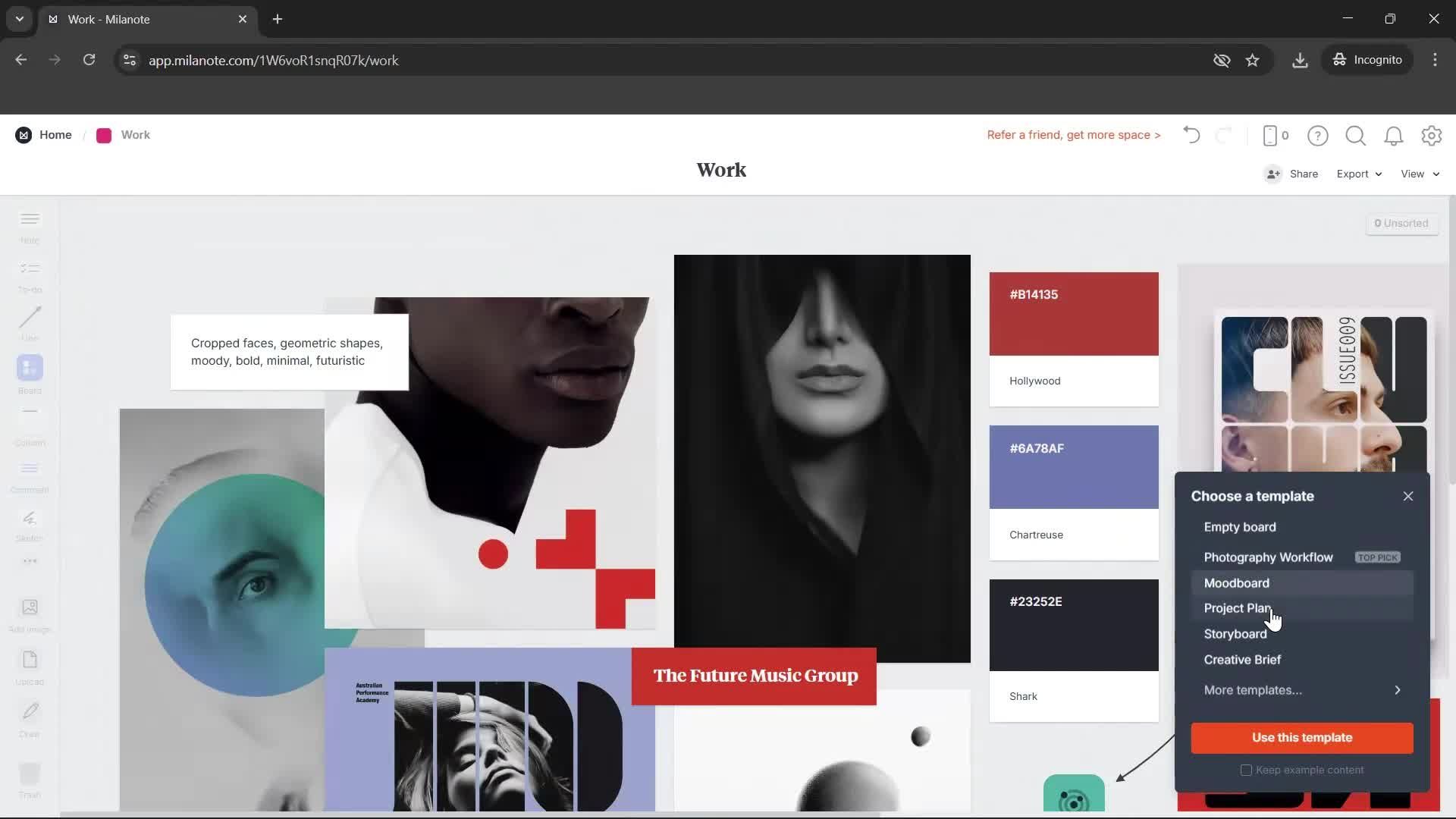 Creating a board screenshot