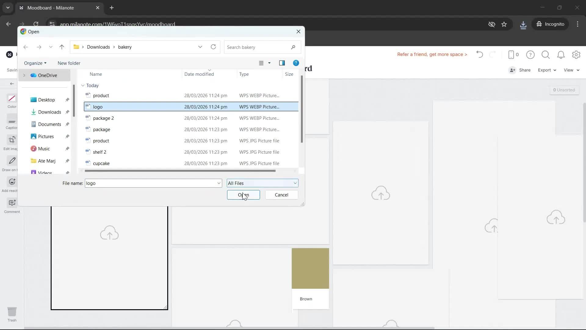 Creating a board screenshot