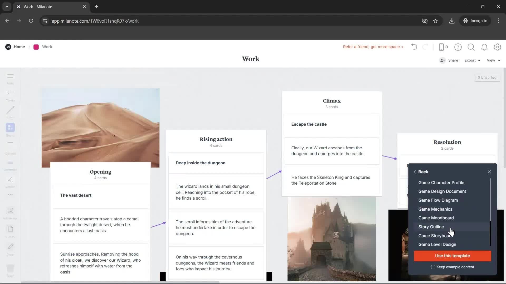 Creating a board screenshot