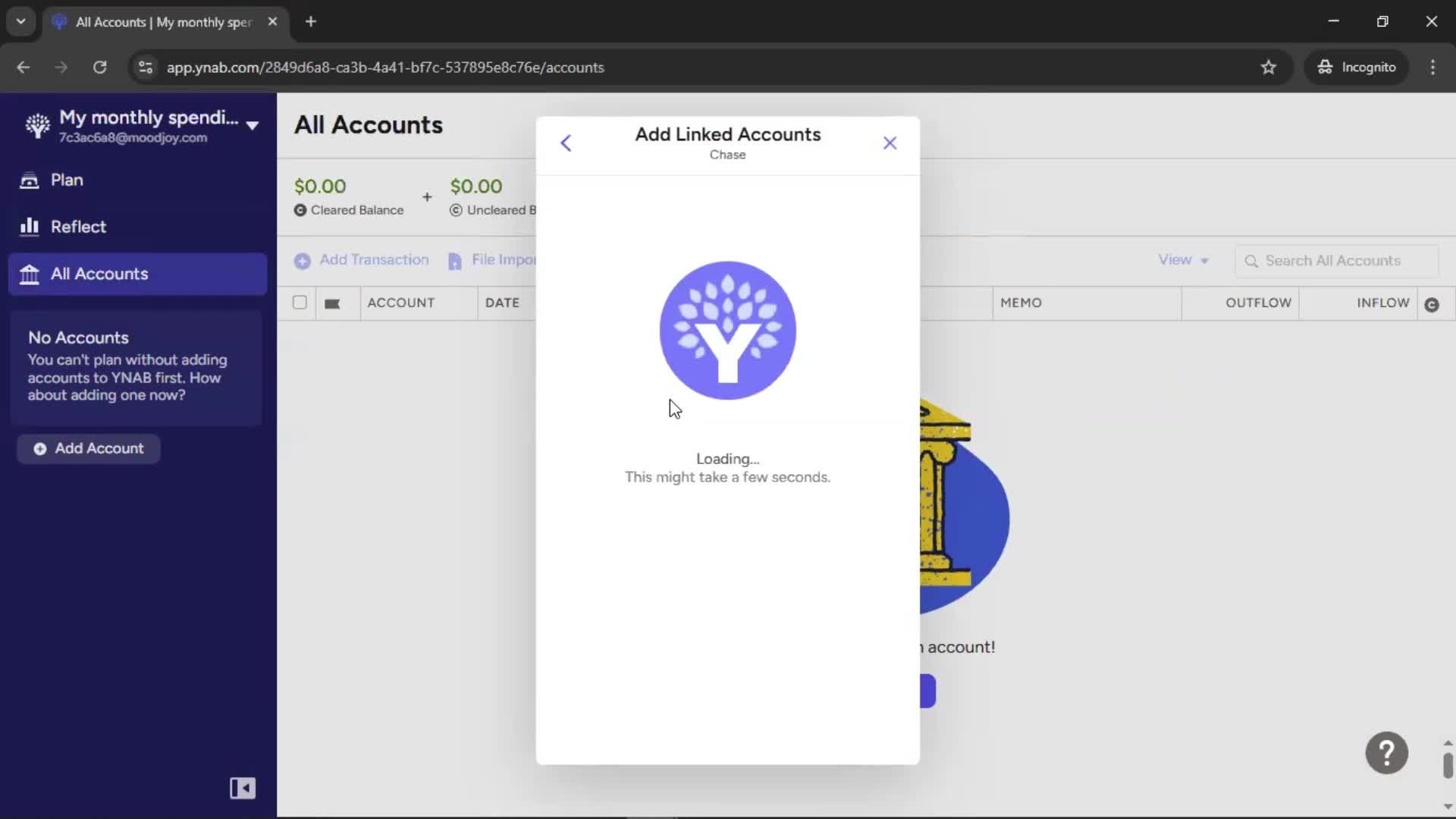 Creating a budget screenshot