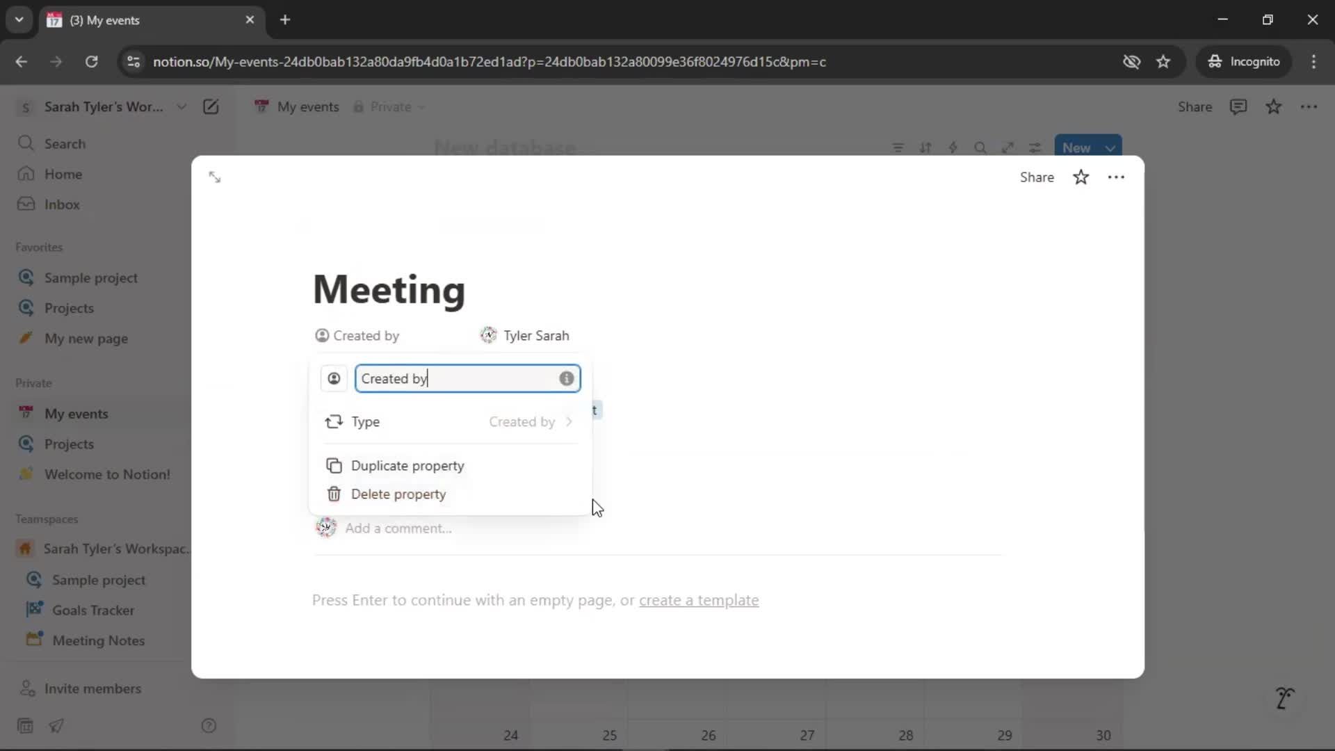 Creating a calendar screenshot