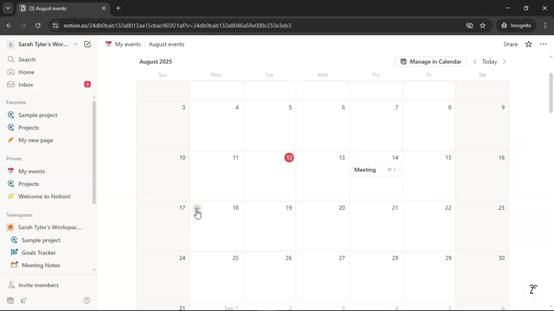 Creating a calendar screenshot