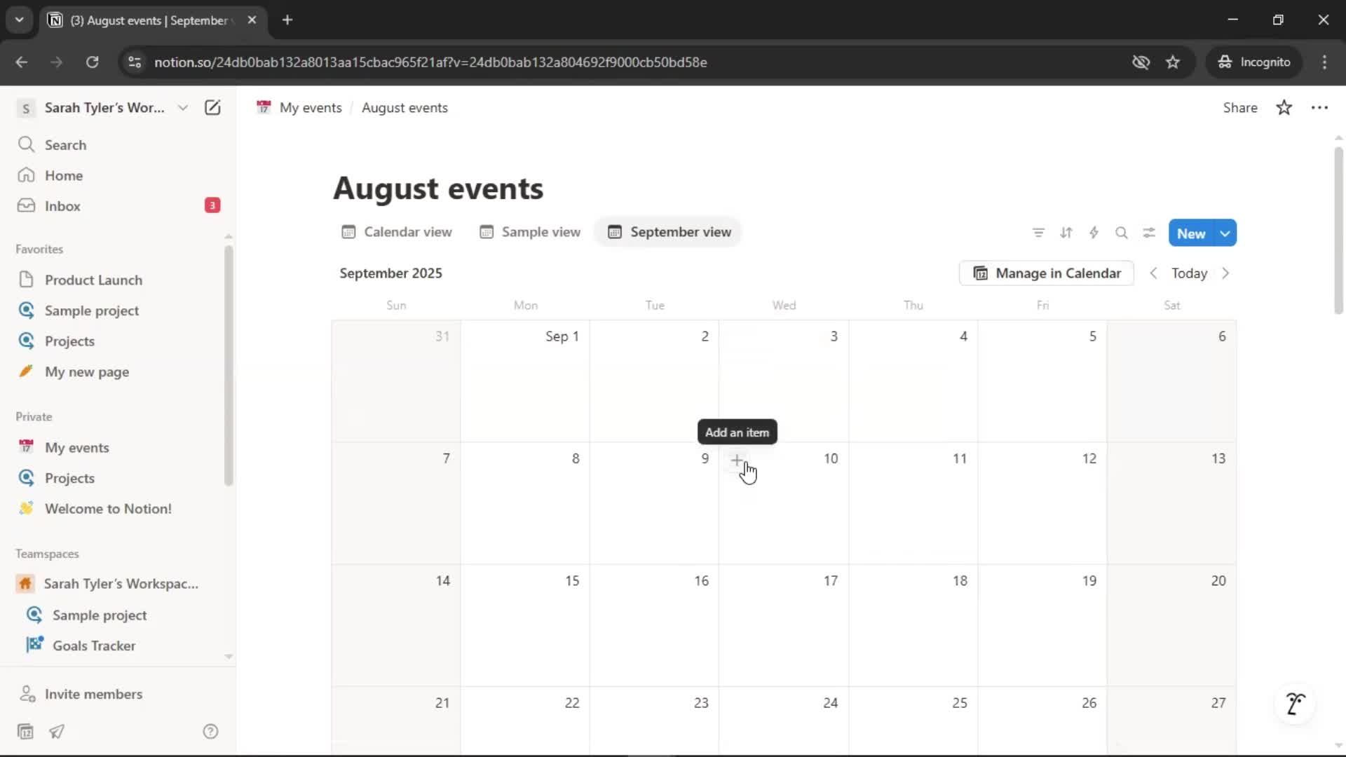 Creating a calendar screenshot