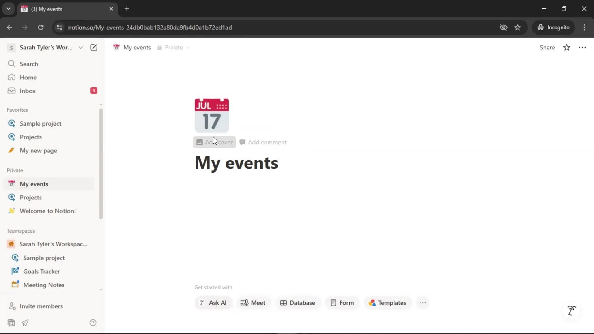 Creating a calendar screenshot